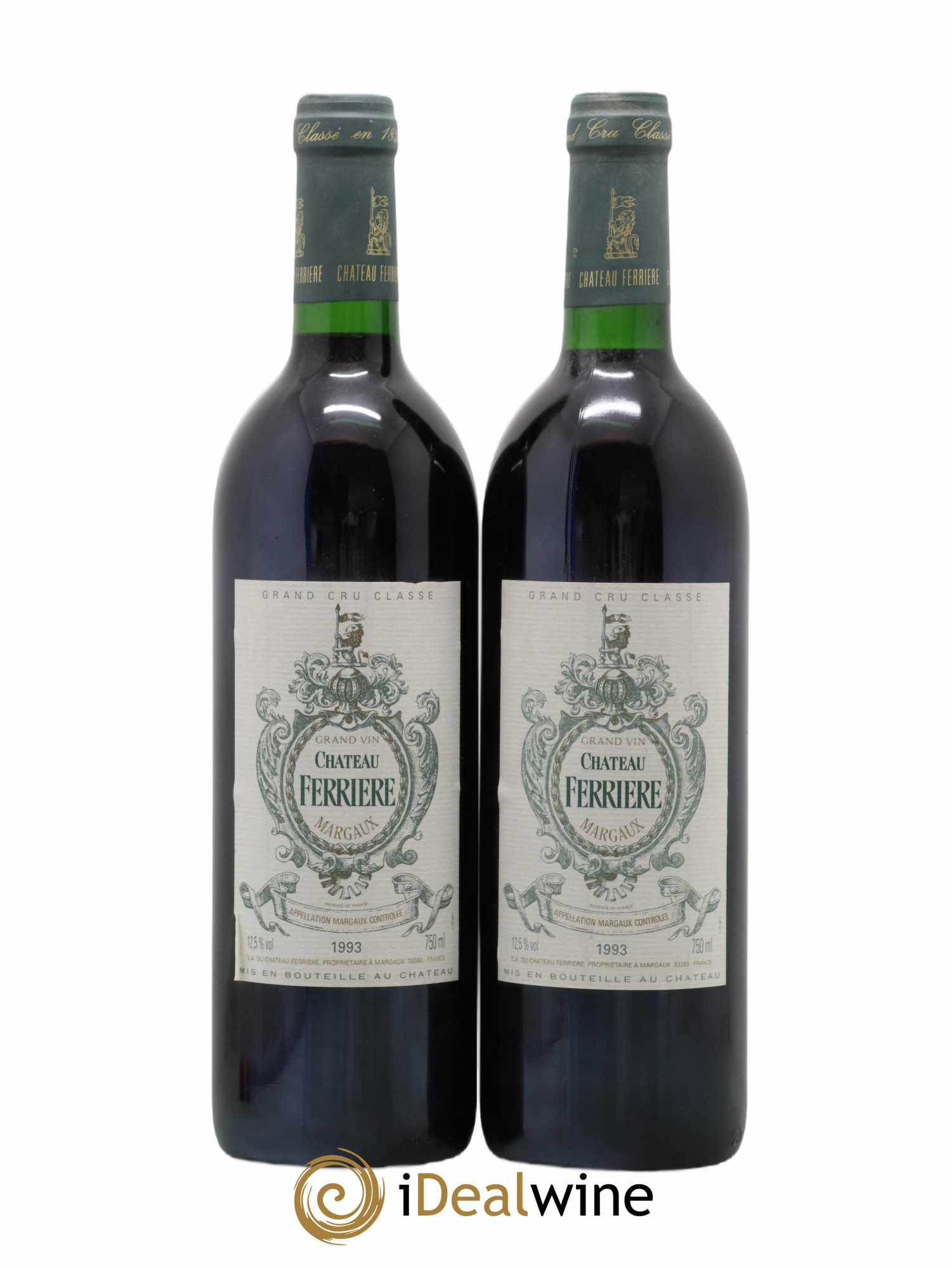 Château Ferrière 3ème Grand Cru Classé (sans prix de réserve) 1993 - Lot de 2 bouteilles - 0