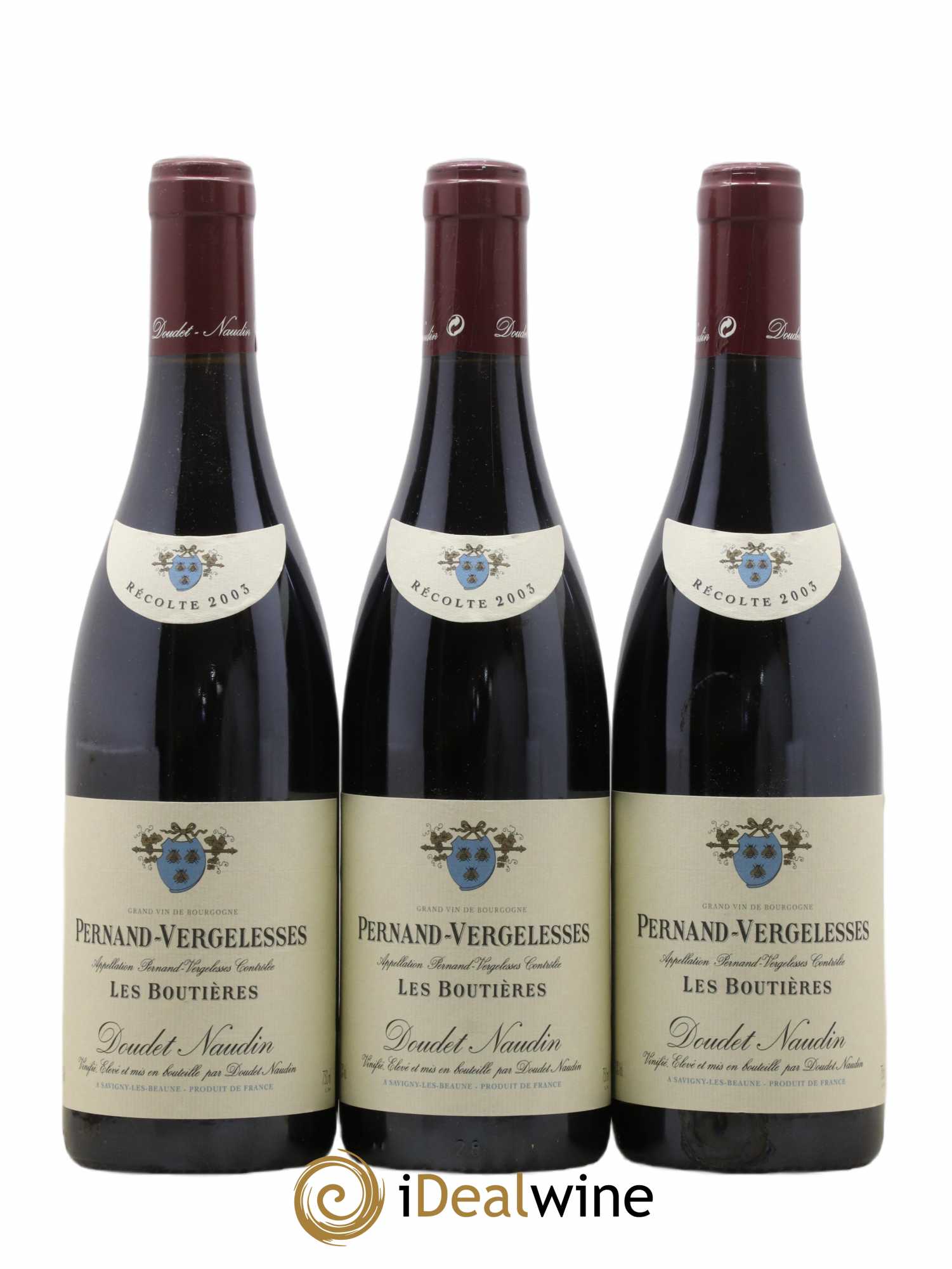 Pernand-Vergelesses Les Boutieres Domaine Doudet Naudin (sans prix de réserve) 2003 - Lot de 3 bouteilles - 0