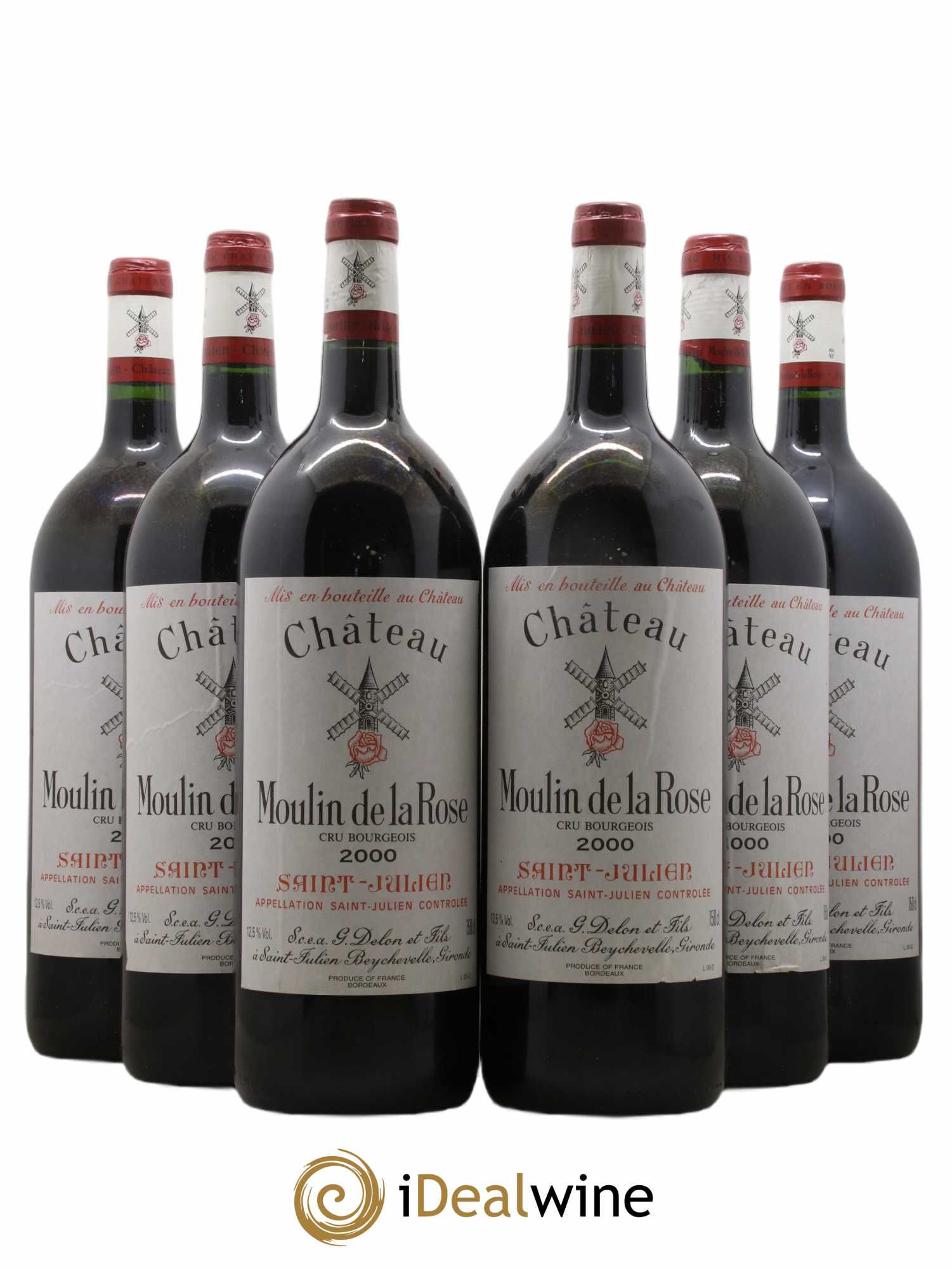Château Moulin de la Rose Cru Bourgeois 2000 - Lot de 6 magnums - 0