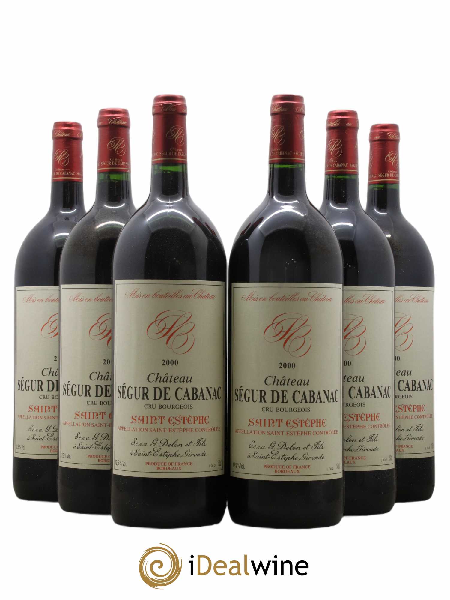Château Ségur de Cabanac Cru Bourgeois (sans prix de réserve) 2000 - Lot de 6 magnums - 0