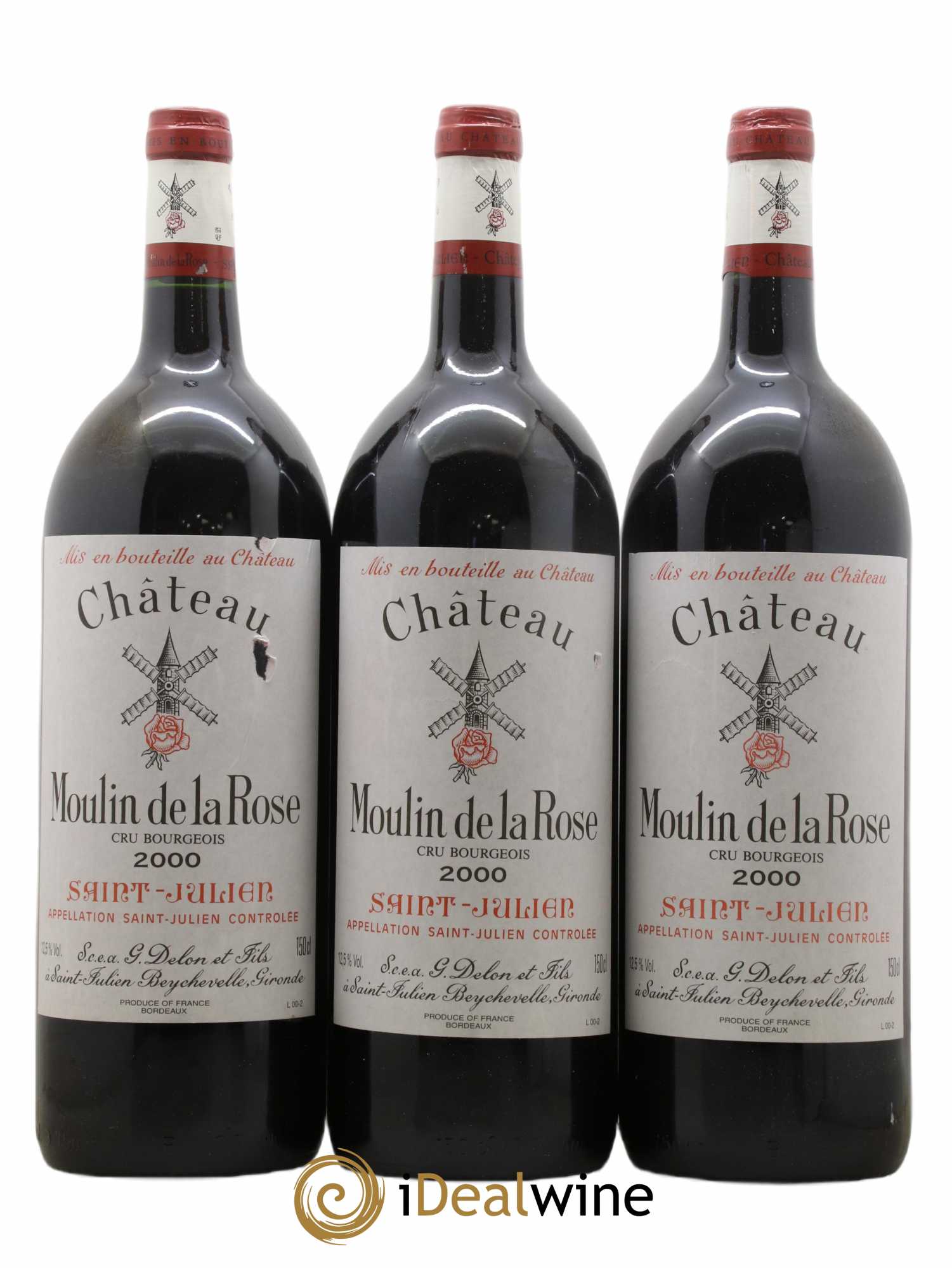 Château Moulin de la Rose Cru Bourgeois  (sans prix de réserve) 2000 - Lot de 6 magnums - 1