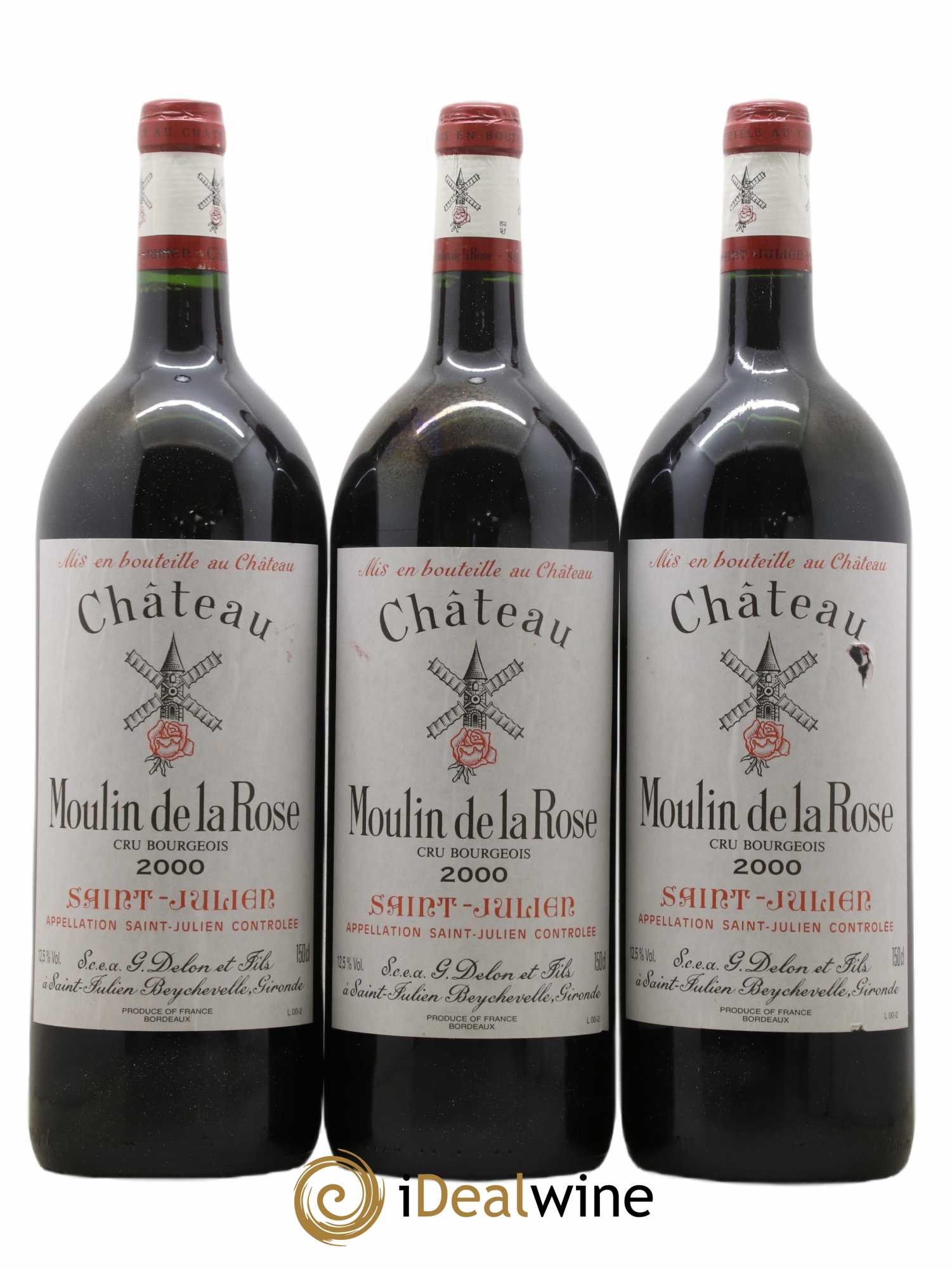 Château Moulin de la Rose Cru Bourgeois  (sans prix de réserve) 2000 - Lot de 6 magnums - 2