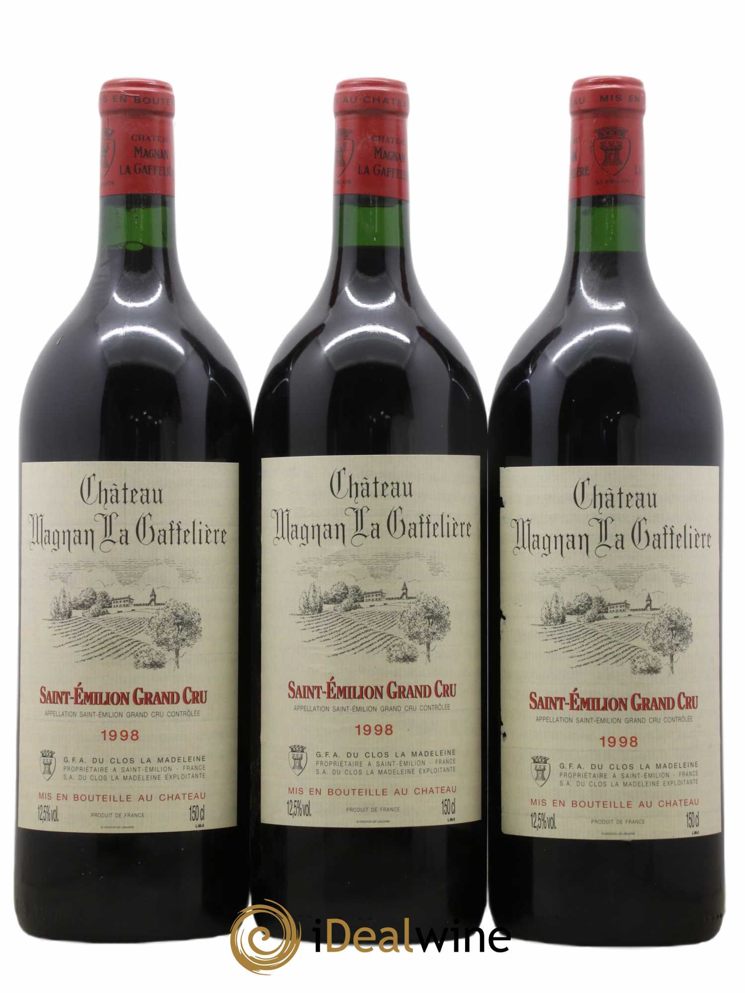 Château Magnan la Gaffelière 1998 - Posten von 3 Magnum - 0