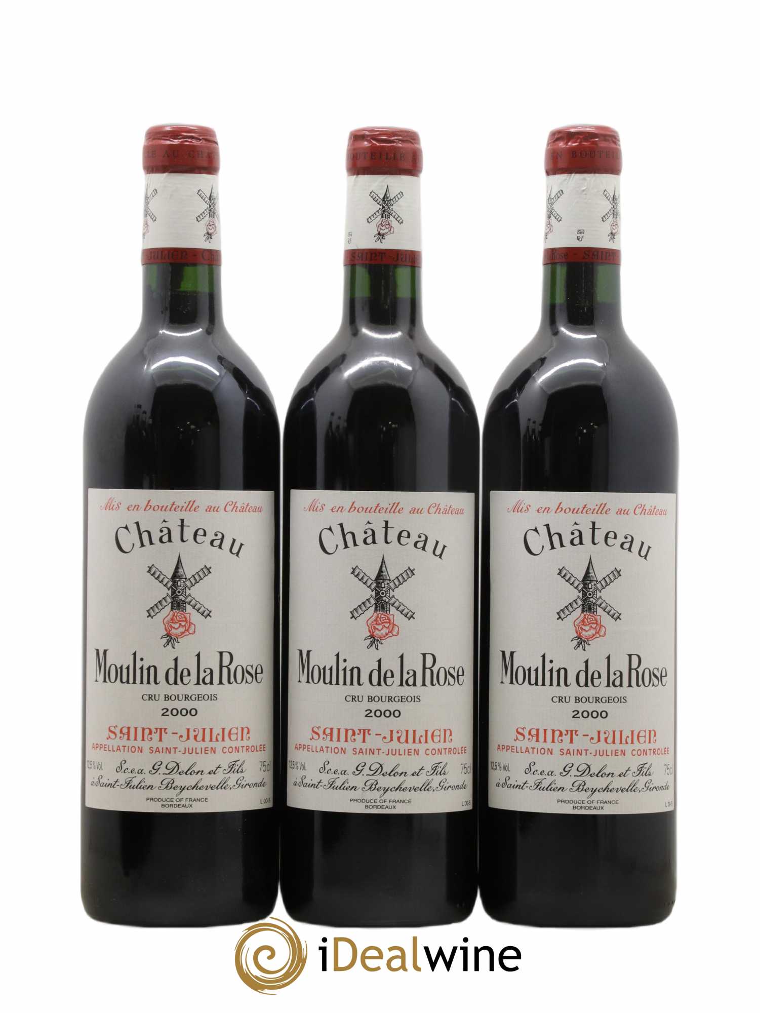 Château Moulin de la Rose Cru Bourgeois 2000 - Lot de 12 bouteilles - 1