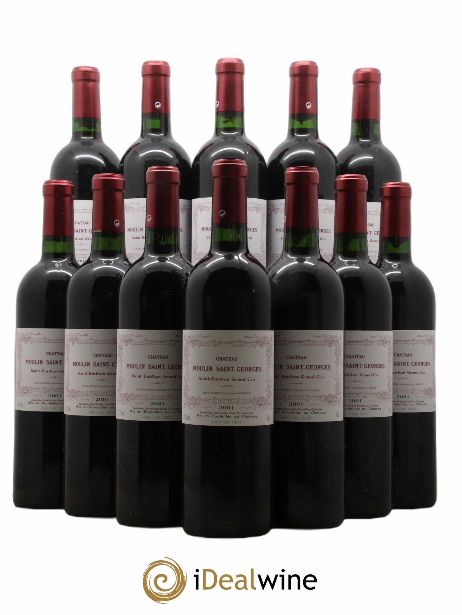Château Moulin Saint Georges 2001 - Lot de 12 bouteilles - 0