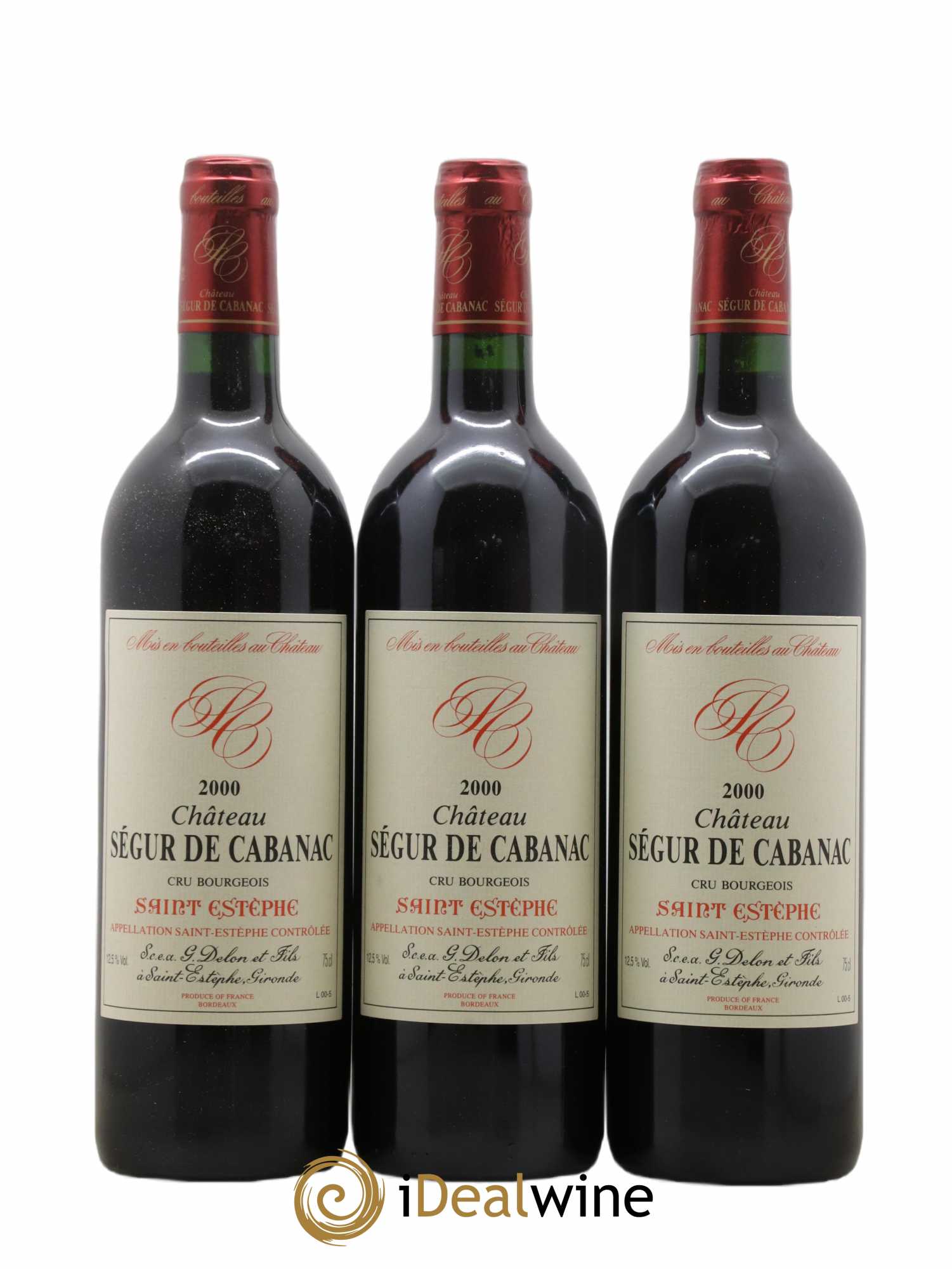 Château Ségur de Cabanac Cru Bourgeois 2000 - Lot de 12 bouteilles - 1