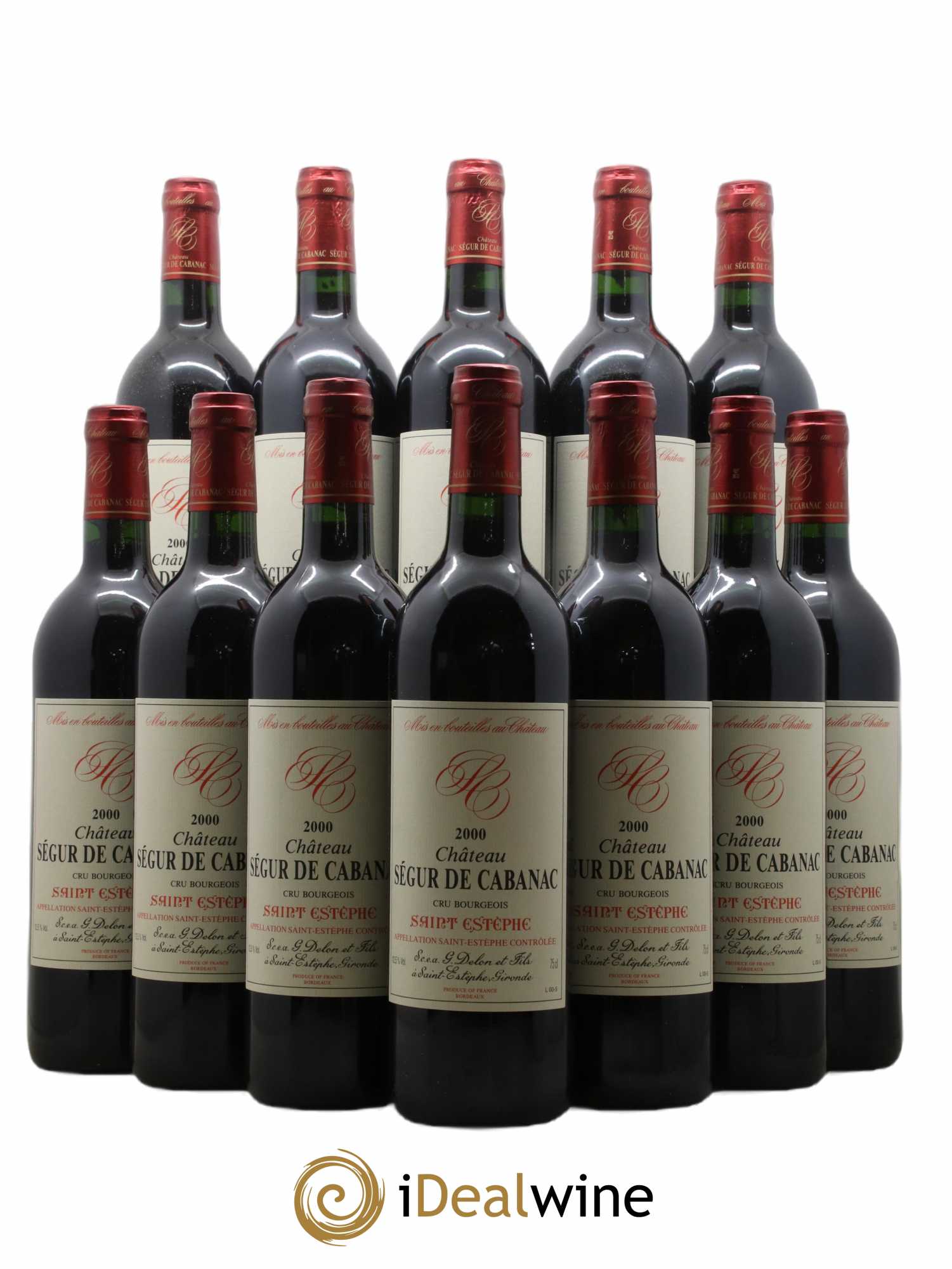 Château Ségur de Cabanac Cru Bourgeois 2000 - Lot de 12 bouteilles - 0