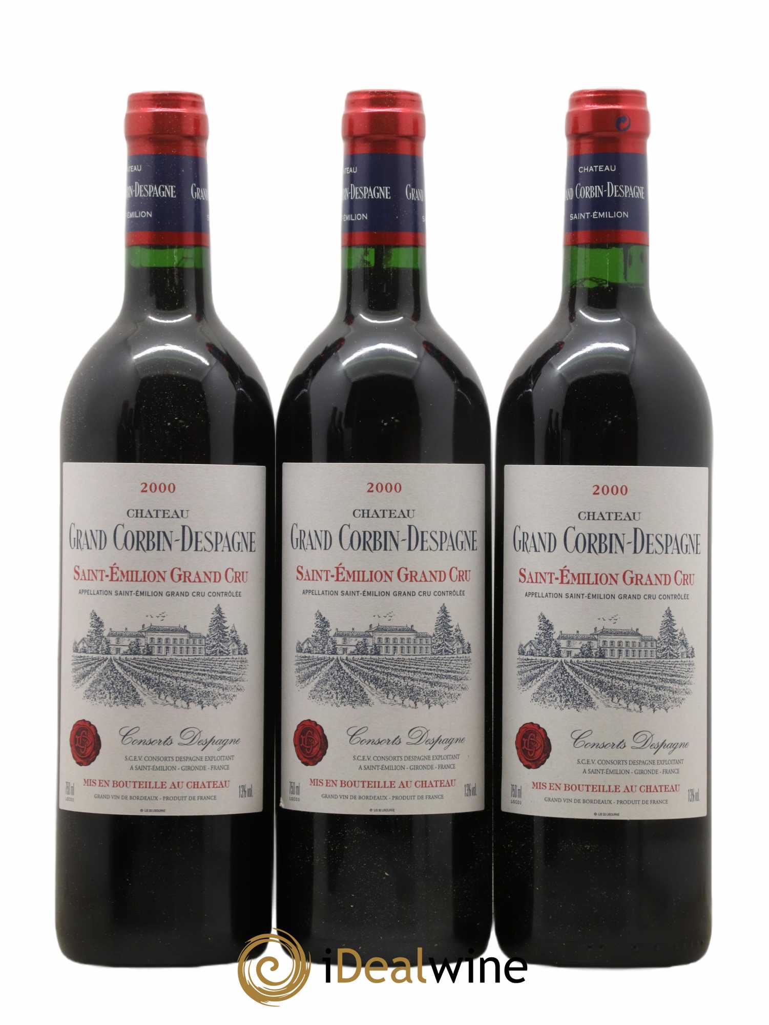 Château Grand Corbin Despagne Grand Cru Classé 2000 - Lot de 12 bouteilles - 2