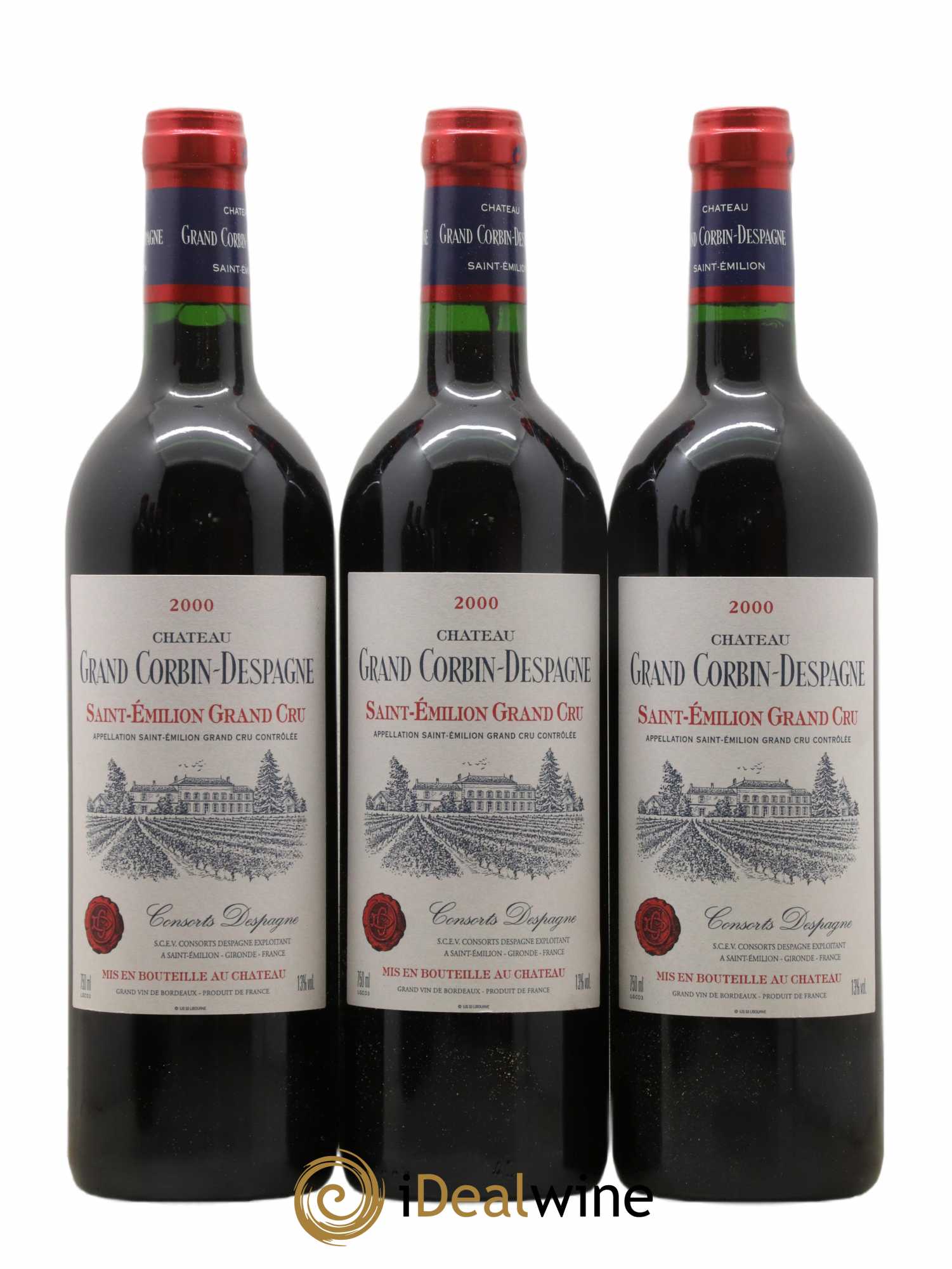 Château Grand Corbin Despagne Grand Cru Classé 2000 - Lot de 12 bouteilles - 3