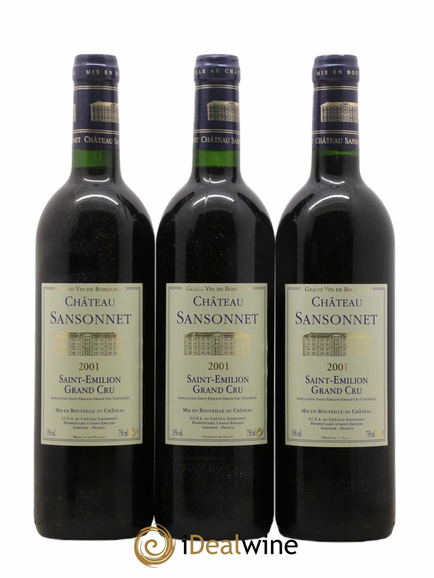 Château Sansonnet Grand Cru Classé (sans prix de réserve) 2001 - Lot de 12 bouteilles - 2