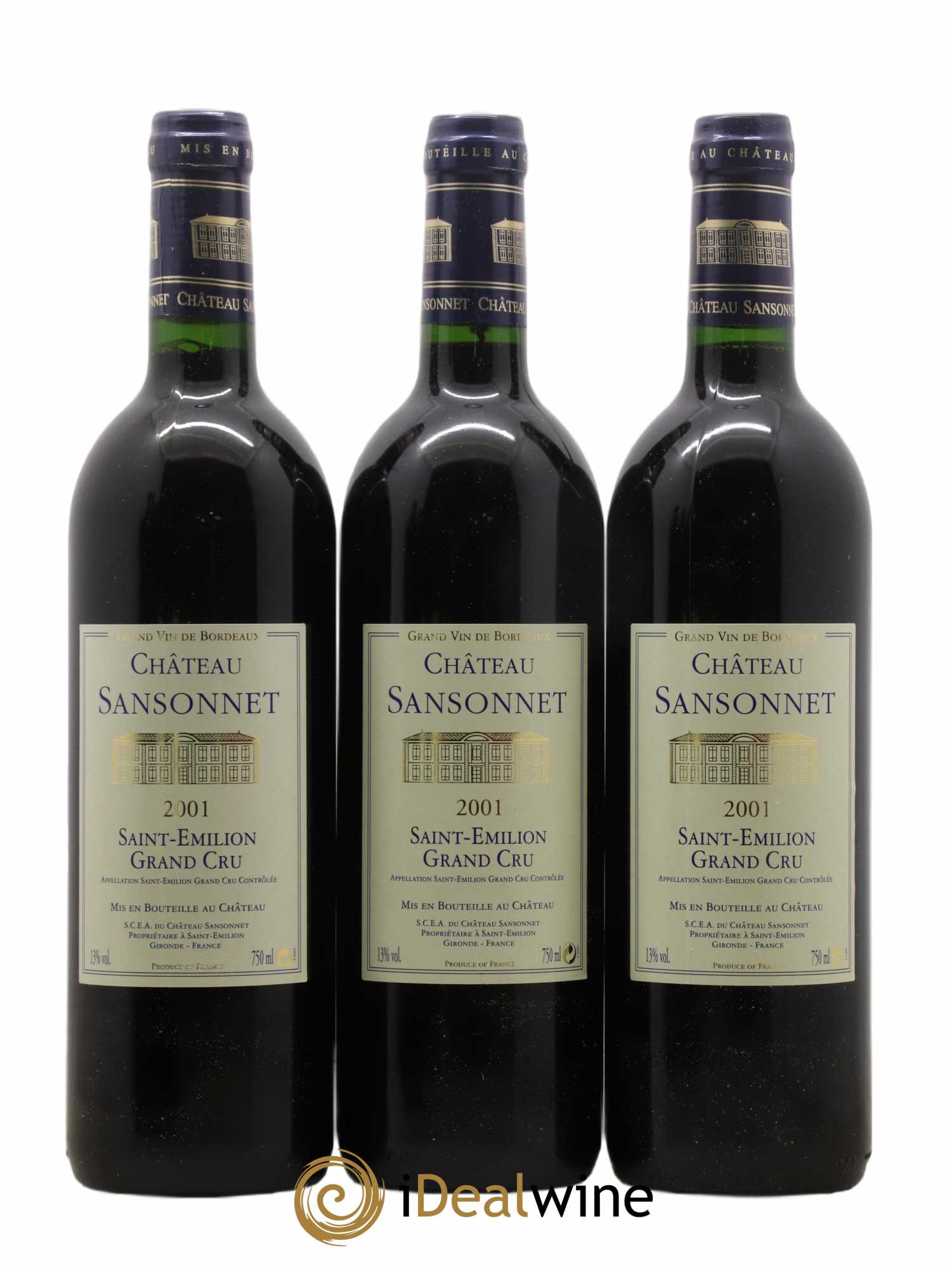 Château Sansonnet Grand Cru Classé (sans prix de réserve) 2001 - Lot de 12 bouteilles - 3