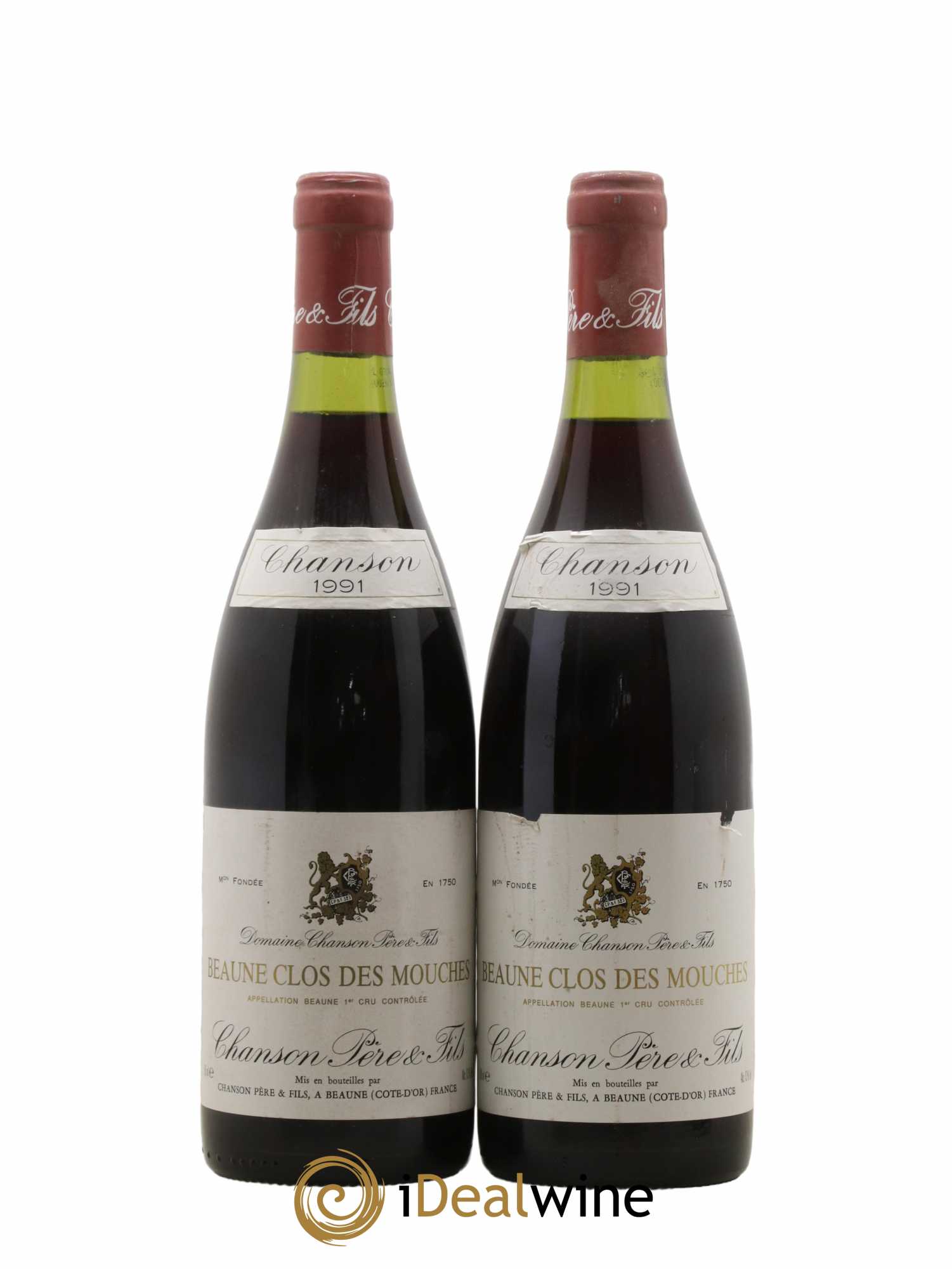 Beaune 1er Cru Clos des Mouches Chanson (Domaine) 1991 - Lot de 2 bouteilles - 0