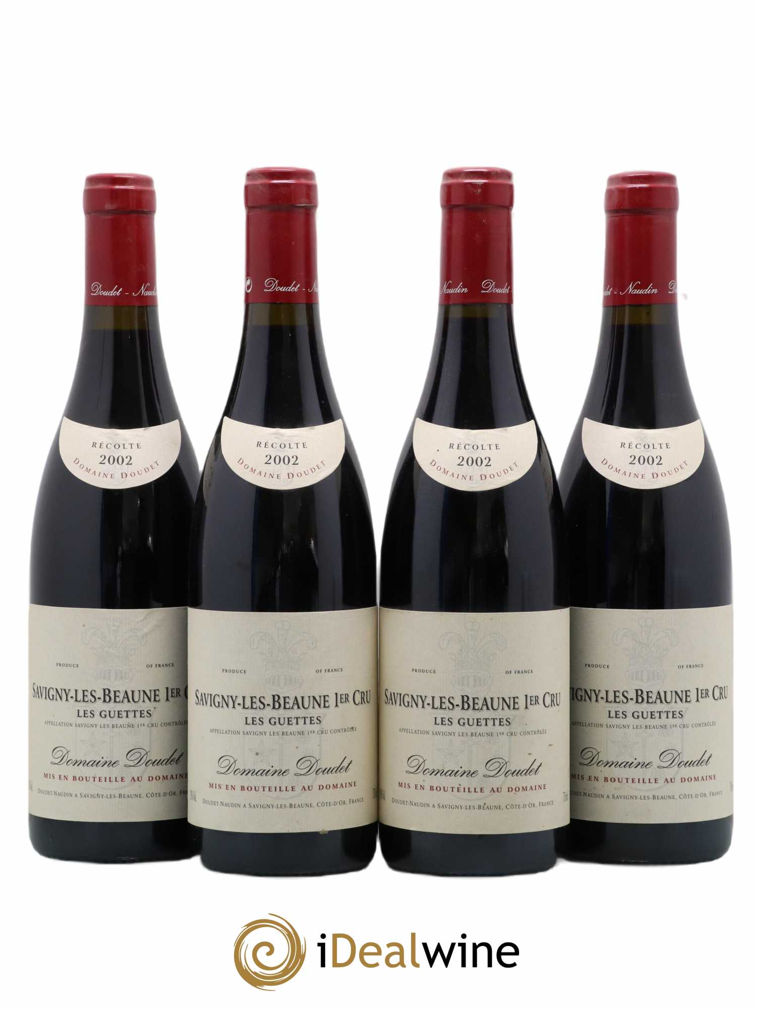 Savigny-lès-Beaune 1er Cru 1er Cru Les Guettes Domaine Doudet 2002 - Lot de 4 bouteilles - 0