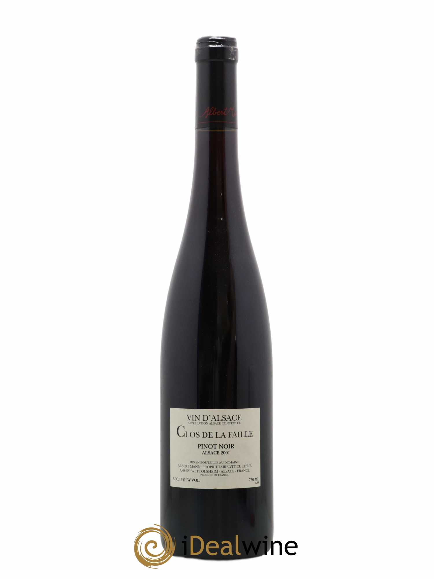 Alsace Pinot Noir Clos de la Faille Albert Mann 2001 - Lot de 1 bouteille - 1