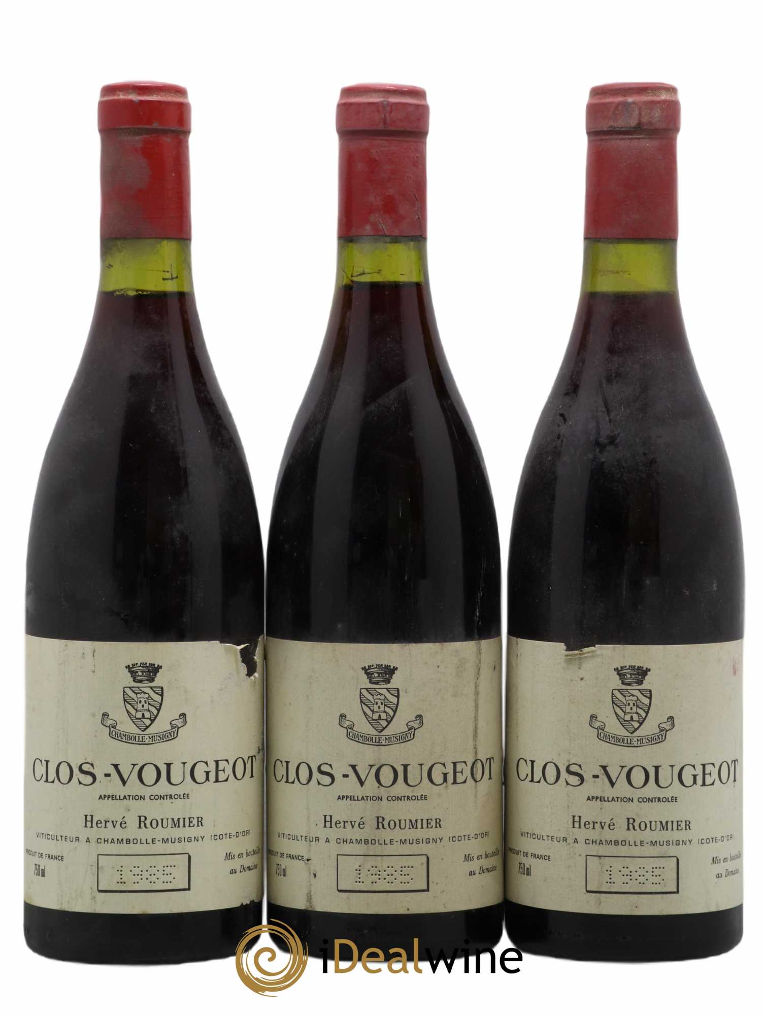 Clos de Vougeot Grand Cru Hervé Roumier 1985 - Lot de 3 bouteilles - 0