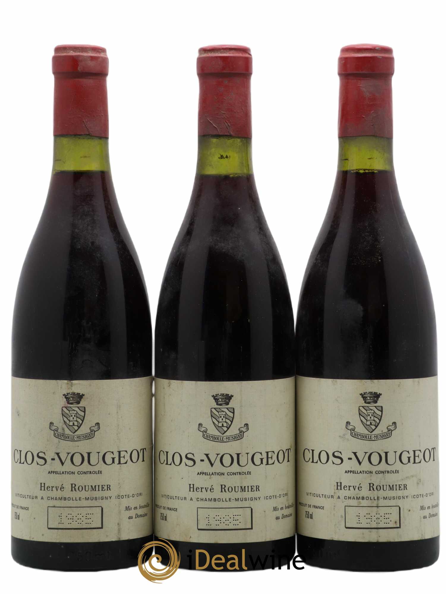 Clos de Vougeot Grand Cru Hervé Roumier 1985 - Lot of 3 bottles - 0