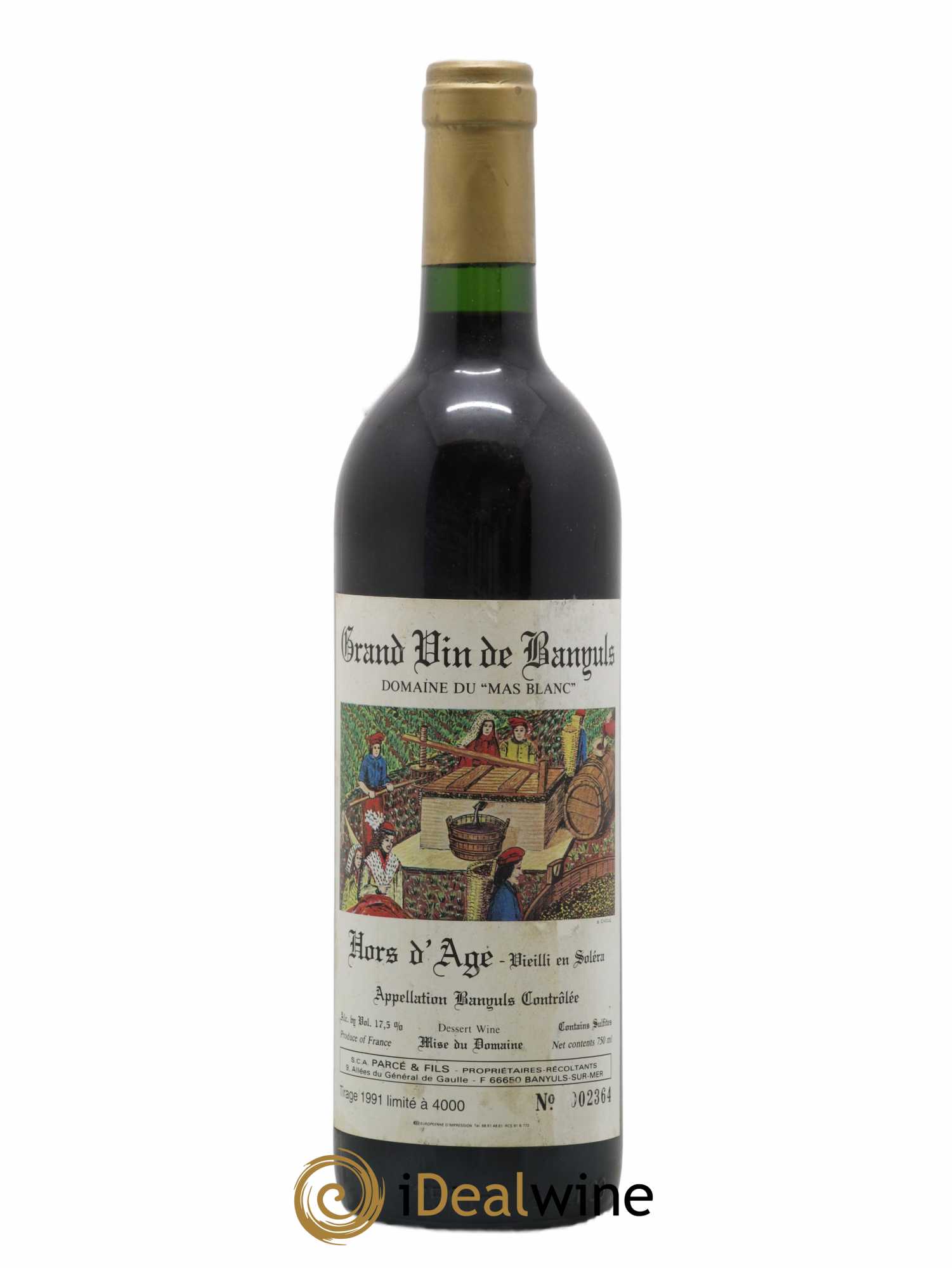 Banyuls Hors d'Âge Domaine du Mas Blanc - Parcé et Fils 1991 - Lot of 1 bottle - 0