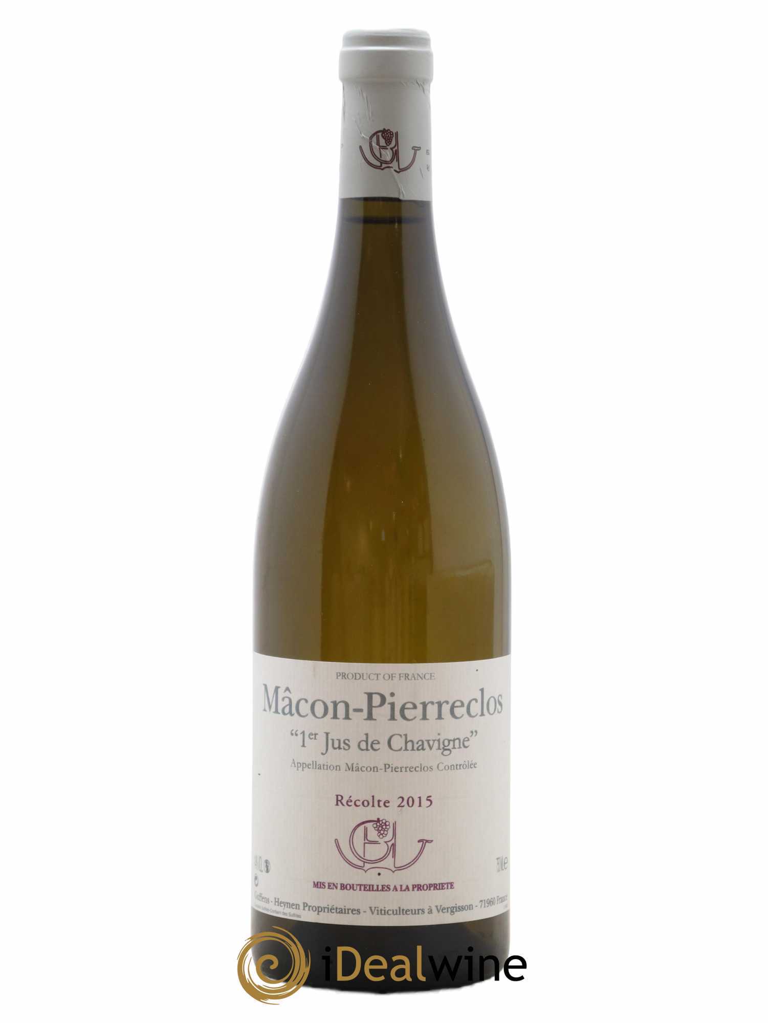 Mâcon Pierreclos 1er Jus de Chavigne Guffens-Heynen 2015 - Lot de 1 bouteille - 0