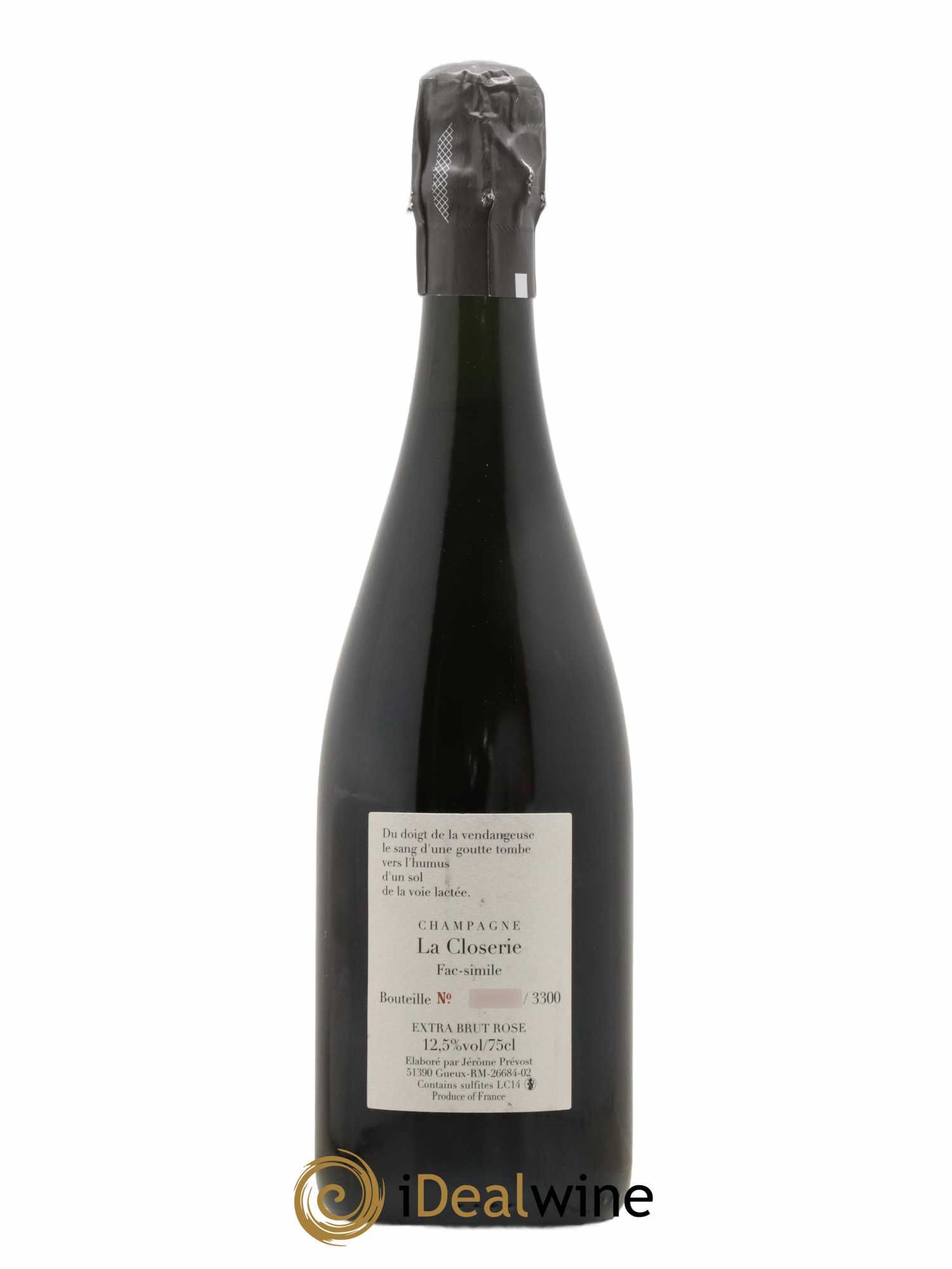 Fac-Simile Jérôme Prévost 2014 - Lot de 1 bouteille - 1