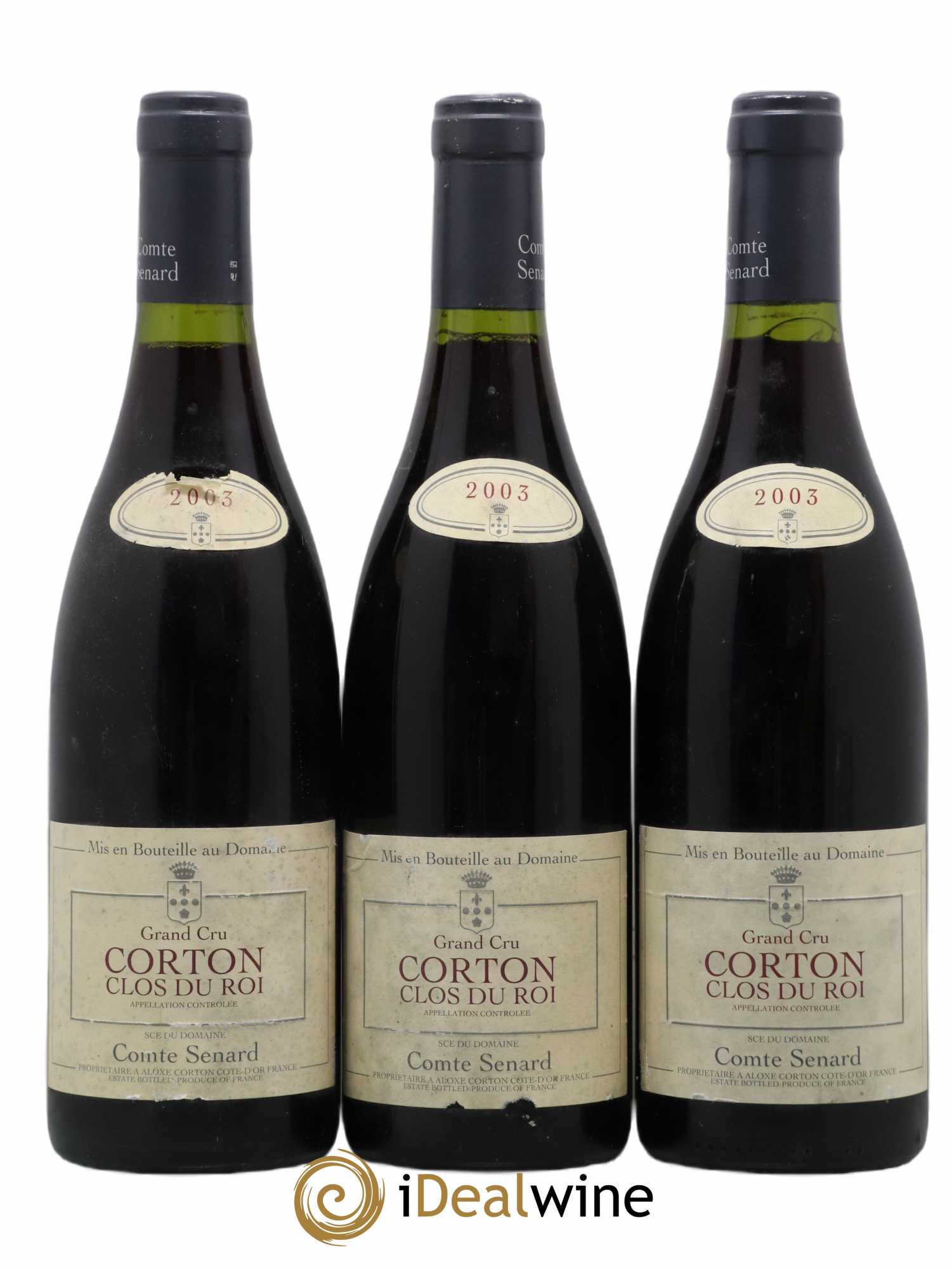 Corton Grand Cru Clos du Roi Comte Senard 2003 - Lot of 3 bottles - 0