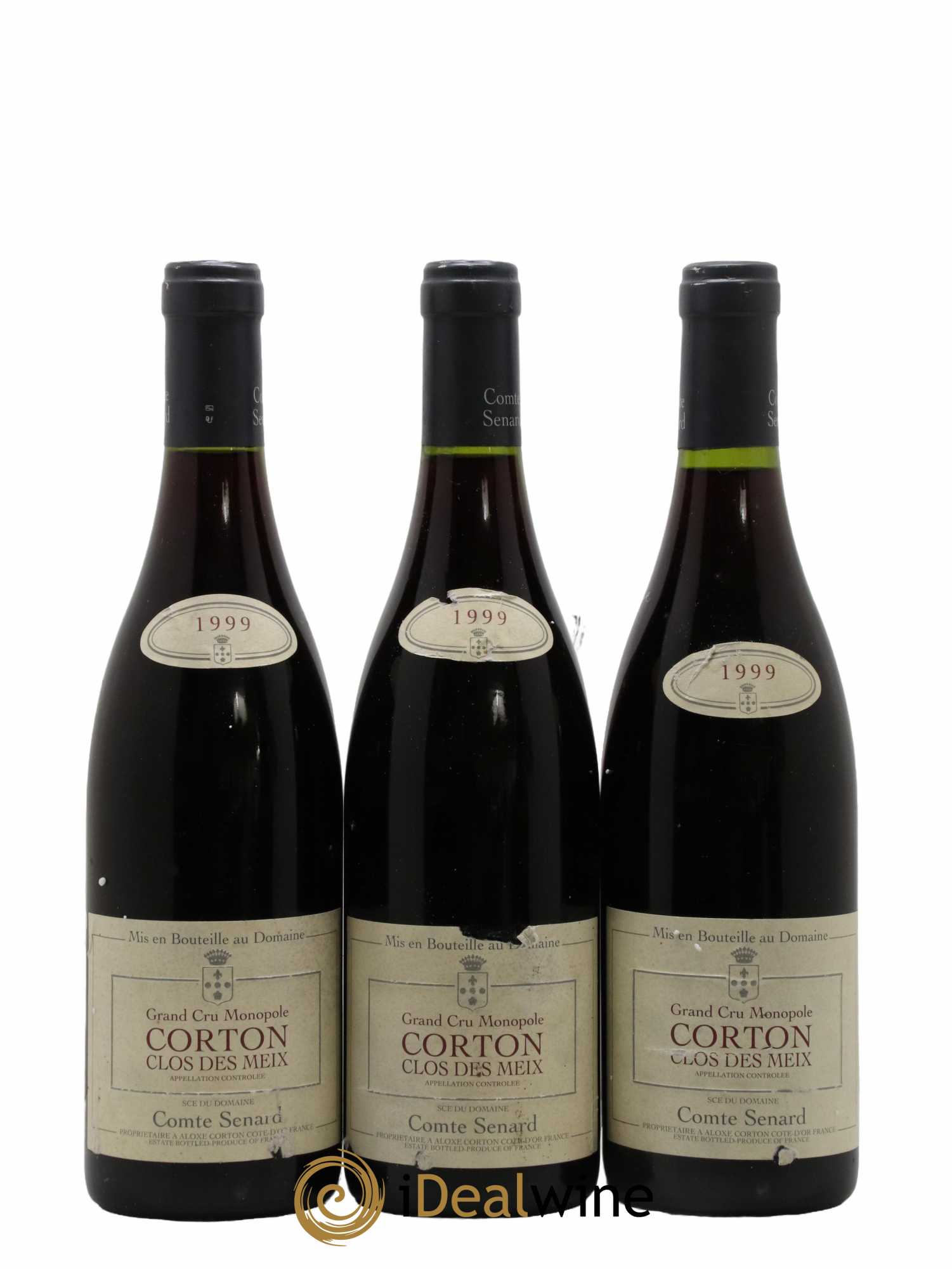 Corton Grand Cru Clos Des Meix Comte Senard 1999 - Lot de 3 bouteilles - 0