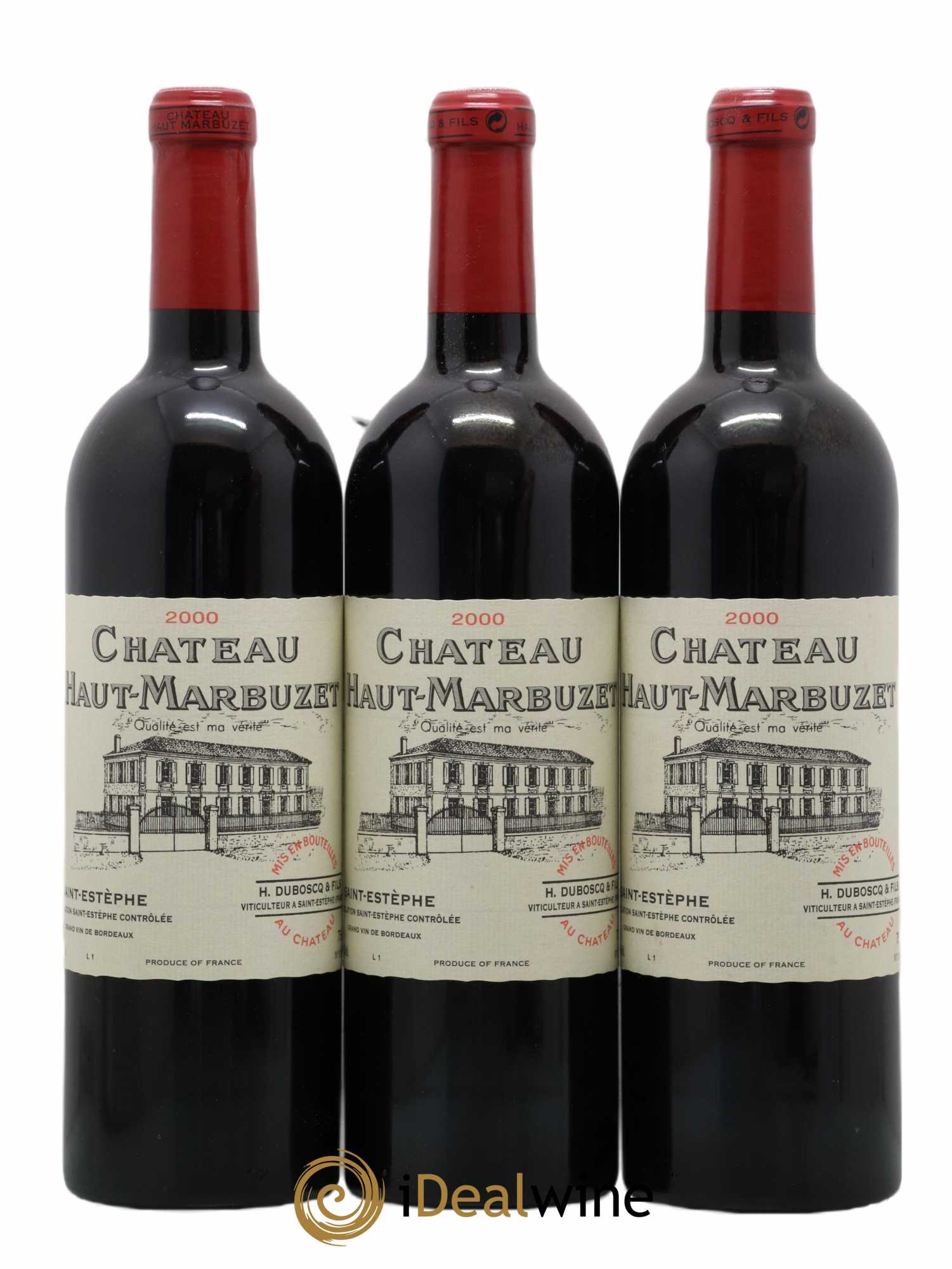Château Haut Marbuzet 2000 - Lot de 3 bouteilles - 0
