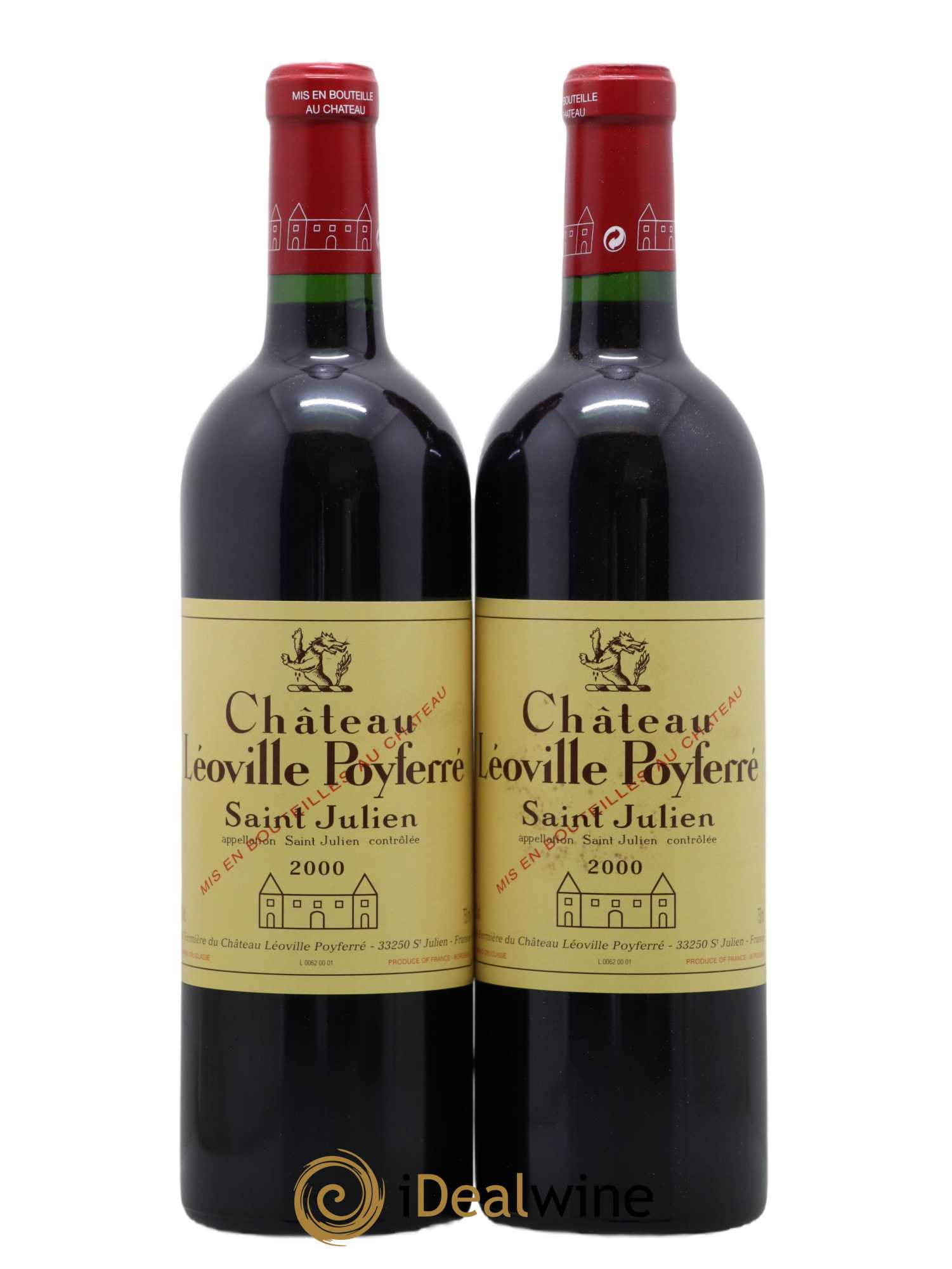 Château Léoville Poyferré 2ème Grand Cru Classé 2000 - Lot de 2 bouteilles - 0
