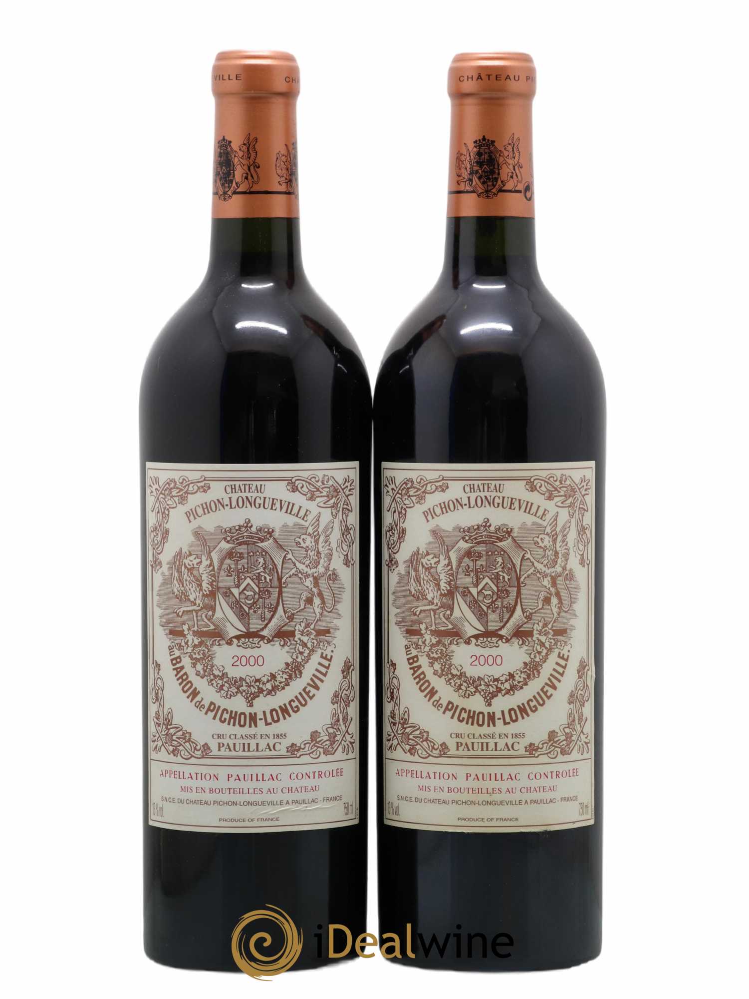 Pichon Longueville Baron 2ème Grand Cru Classé 2000 - Lot de 2 bouteilles - 0