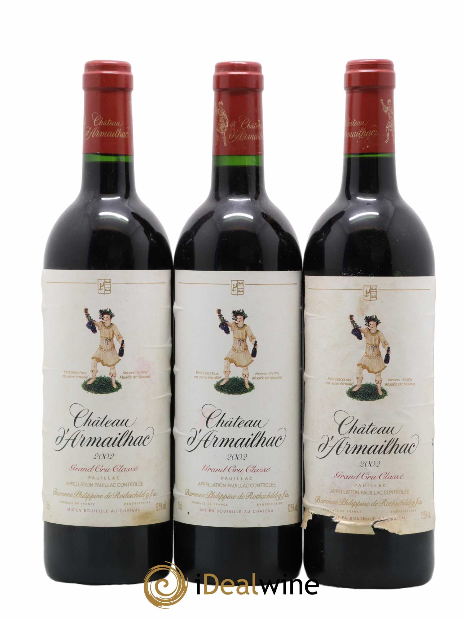 Château d' Armailhac - Mouton Baron(ne) Philippe 5ème Grand Cru Classé 2002 - Lotto di 12 bottiglie - 1