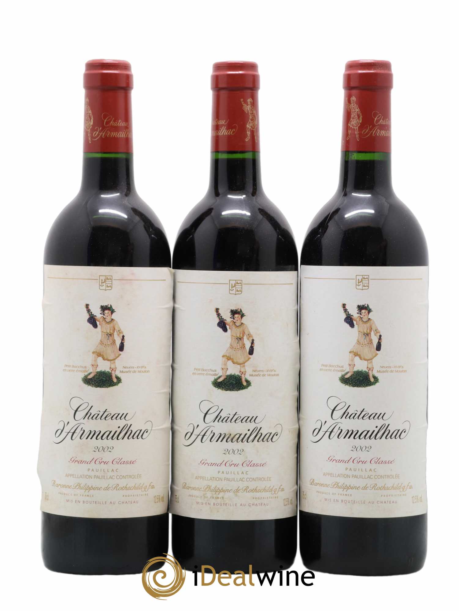 Château d' Armailhac - Mouton Baron(ne) Philippe 5ème Grand Cru Classé 2002 - Lotto di 12 bottiglie - 2