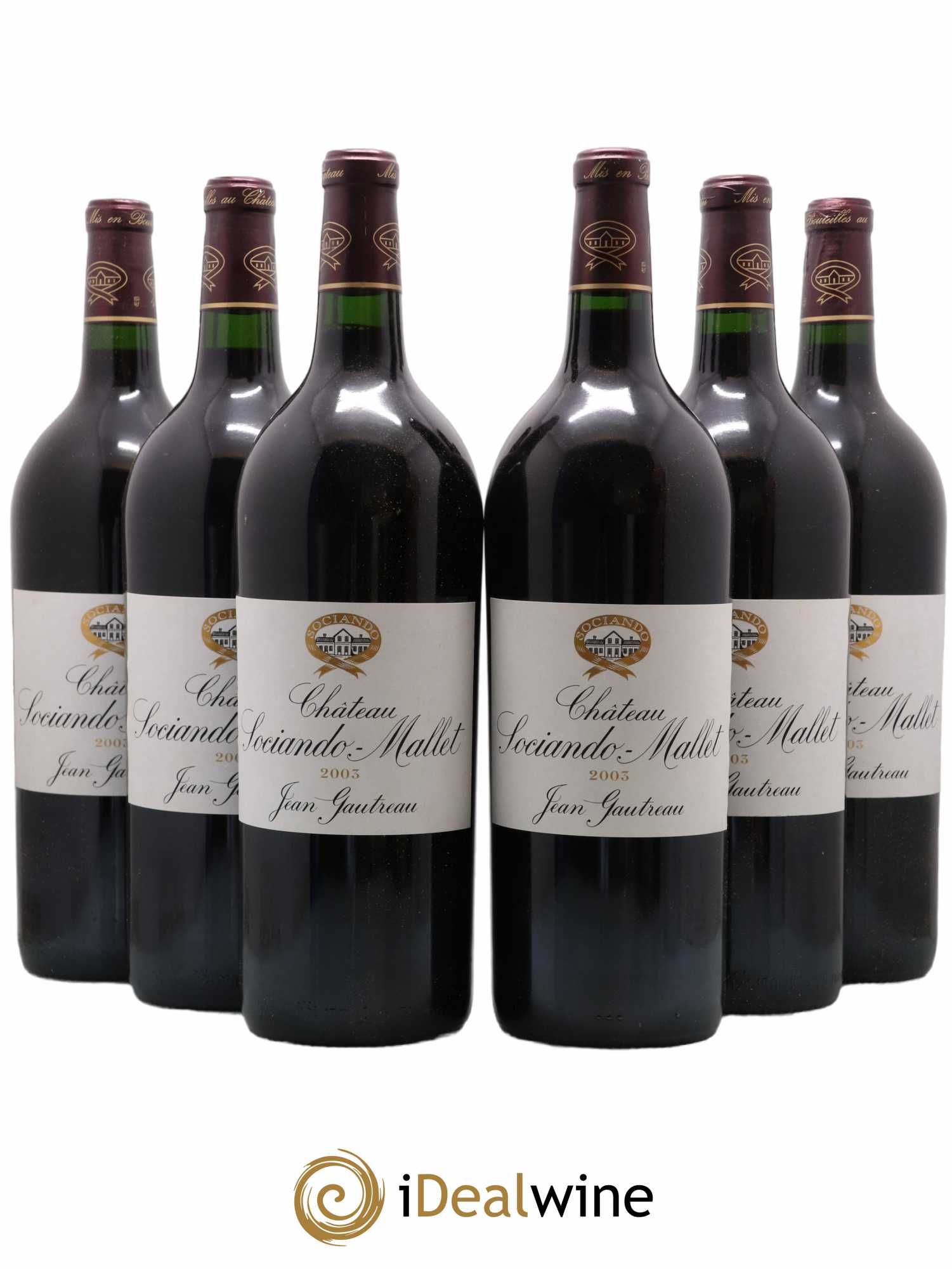Château Sociando Mallet 2003 - Lot de 6 magnums - 0