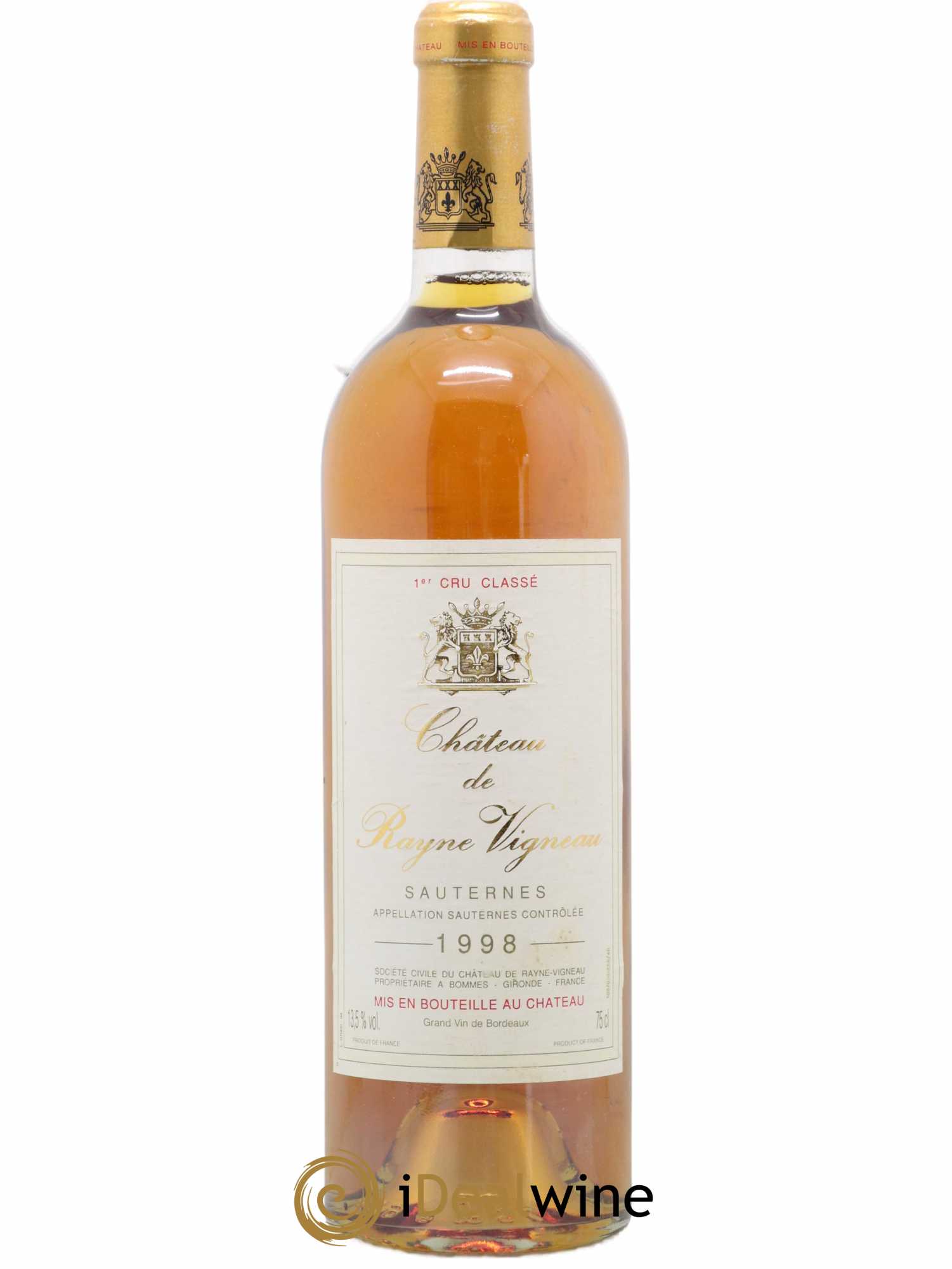 Château de Rayne Vigneau 1er Grand Cru Classé 1998 - Lotto di 1 bottiglia - 0