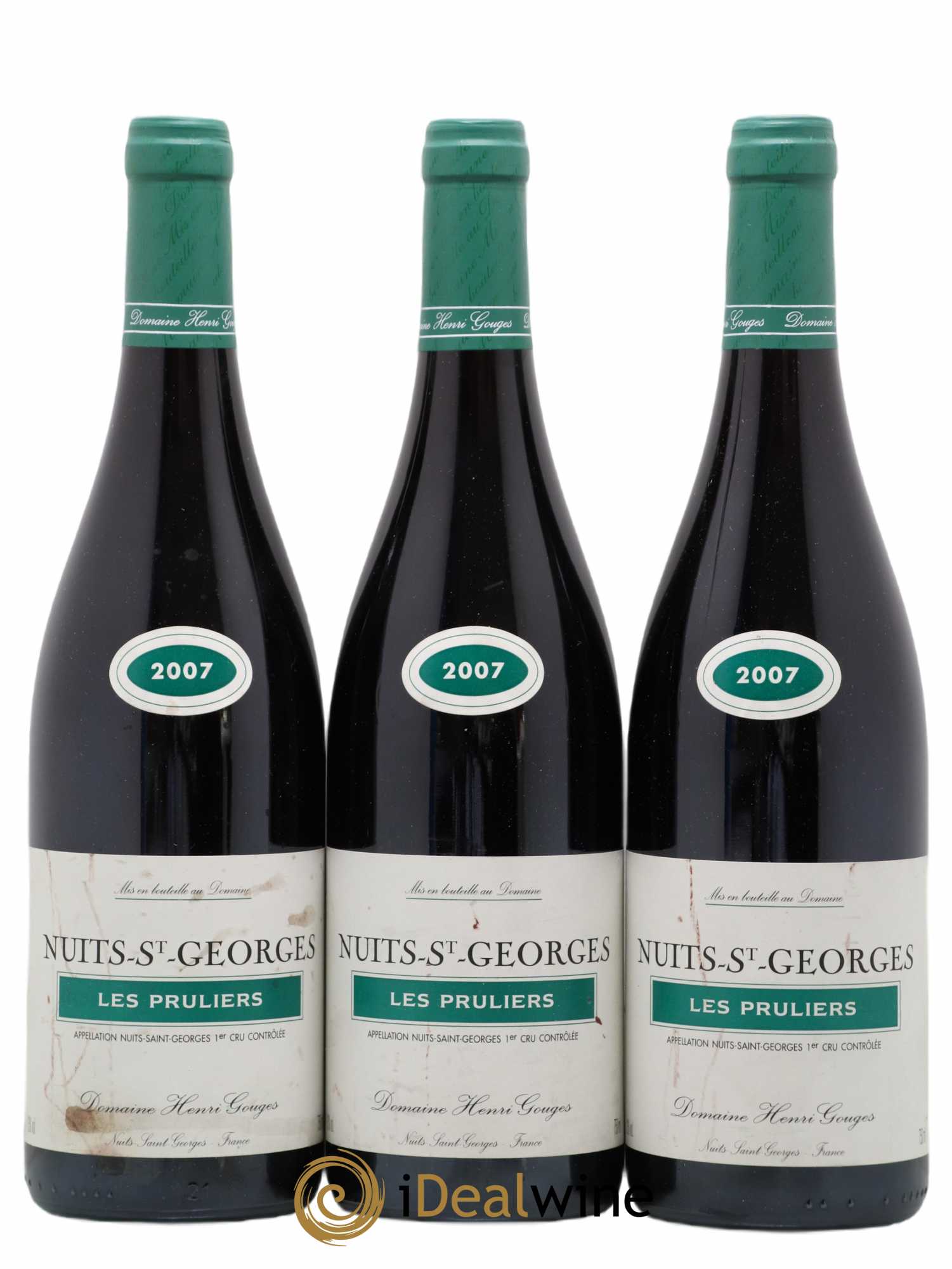 Nuits-Saint-Georges 1er Cru Les Pruliers Henri Gouges 2007 - Lot de 3 bouteilles - 0