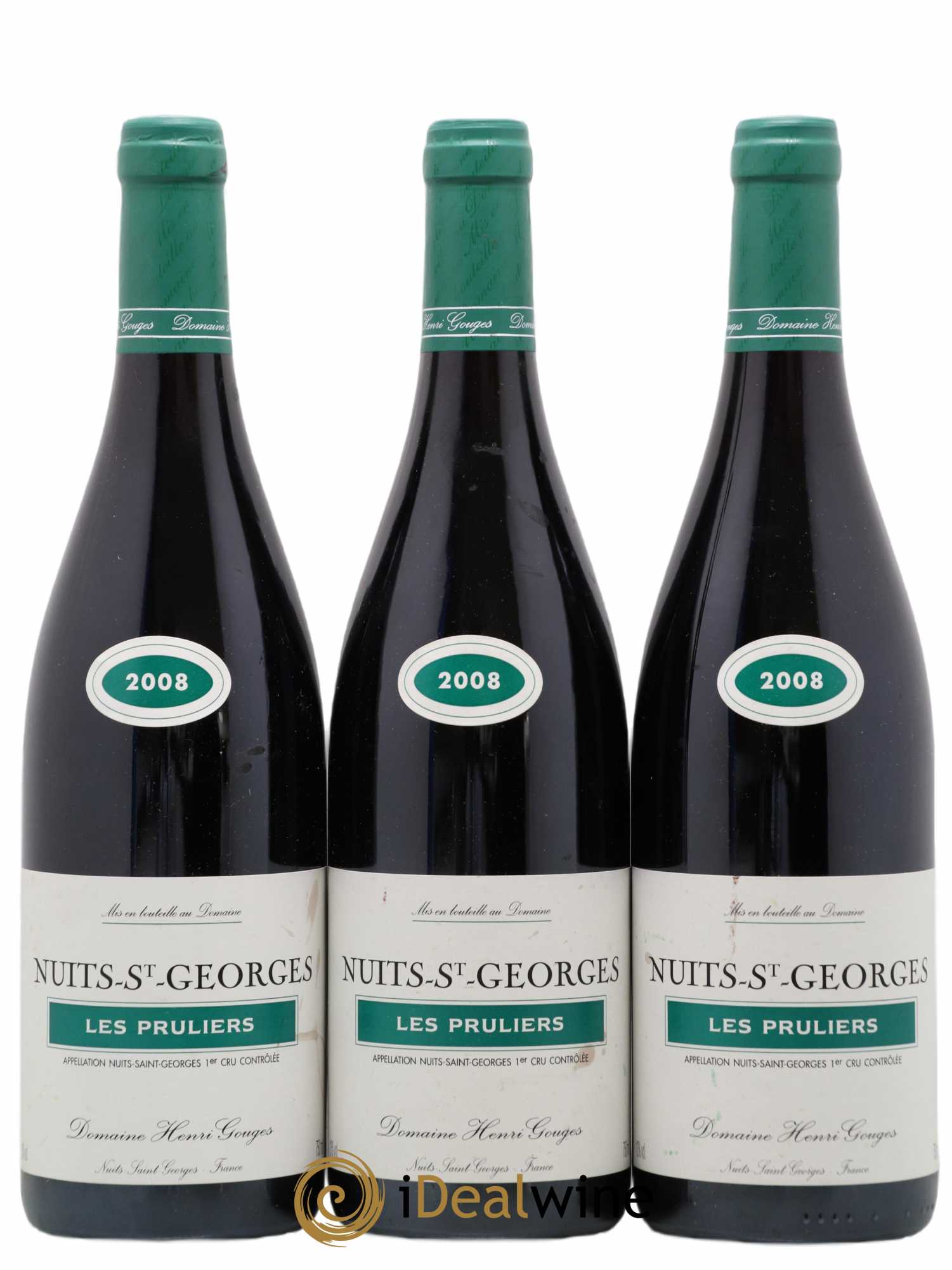 Nuits-Saint-Georges 1er Cru Les Pruliers Henri Gouges 2008 - Posten von 3 Flaschen - 0