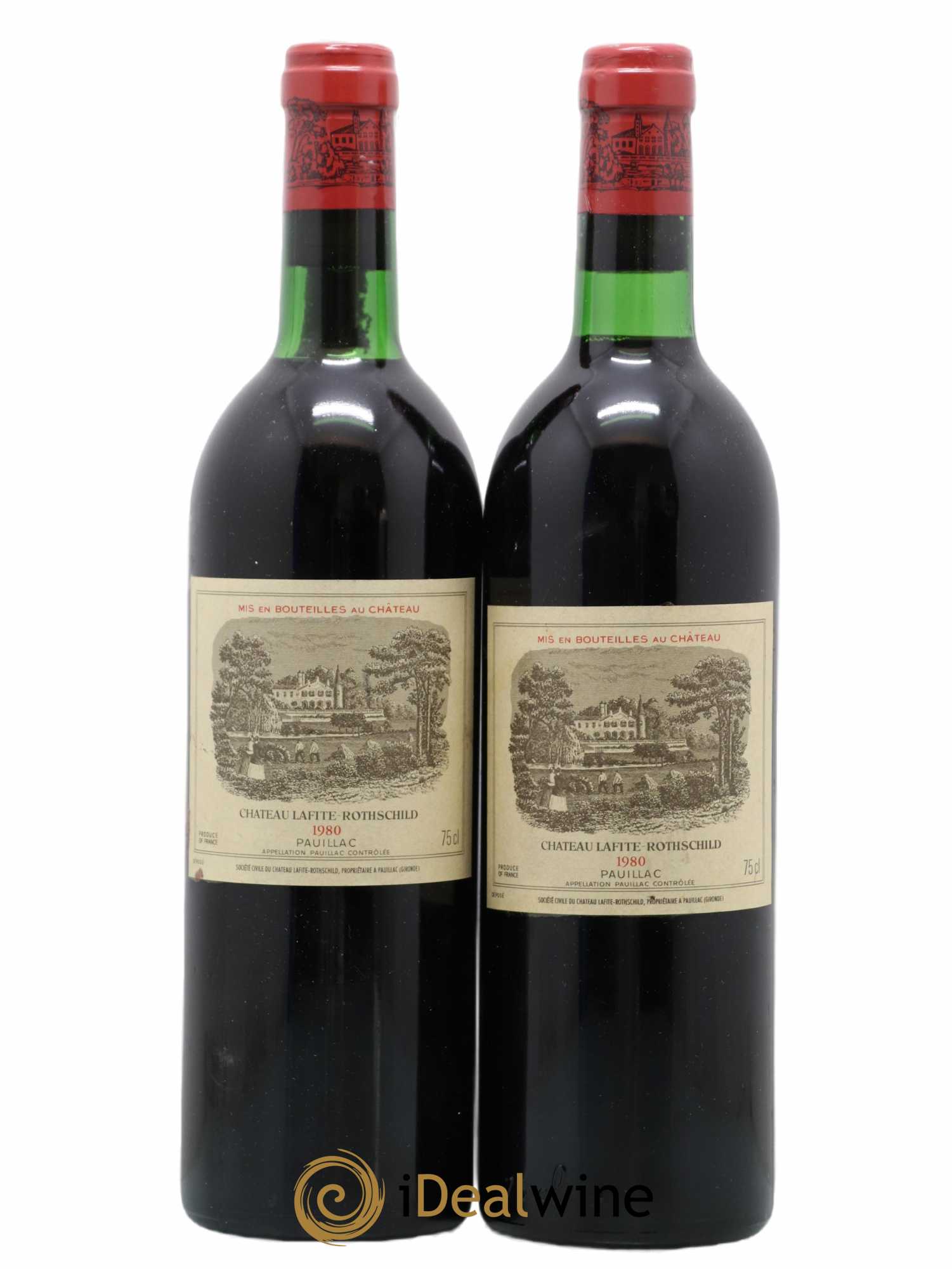 Château Lafite Rothschild 1er Grand Cru Classé 1980 - Lot de 2 bouteilles - 0