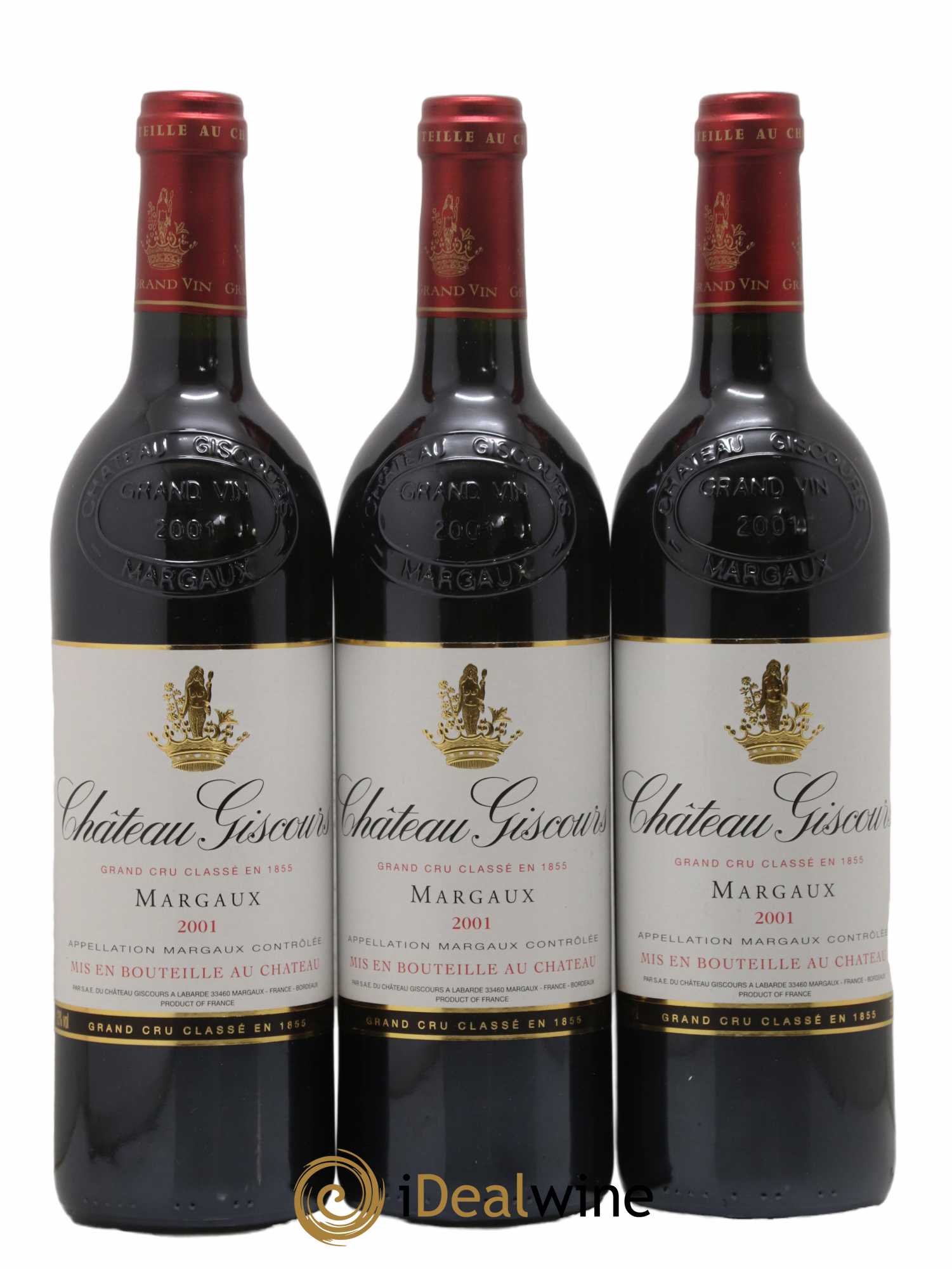 Château Giscours 3ème Grand Cru Classé 2001 - Lot de 3 bouteilles - 0