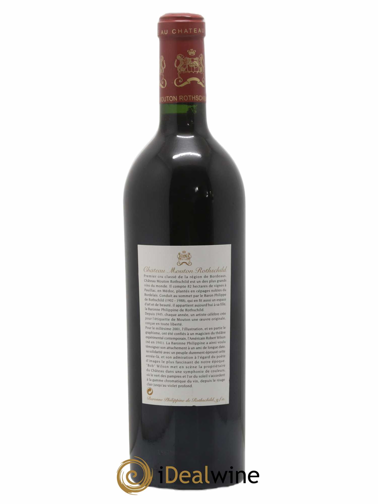 Château Mouton Rothschild 1er Grand Cru Classé 2001 - Lot de 1 bouteille - 1