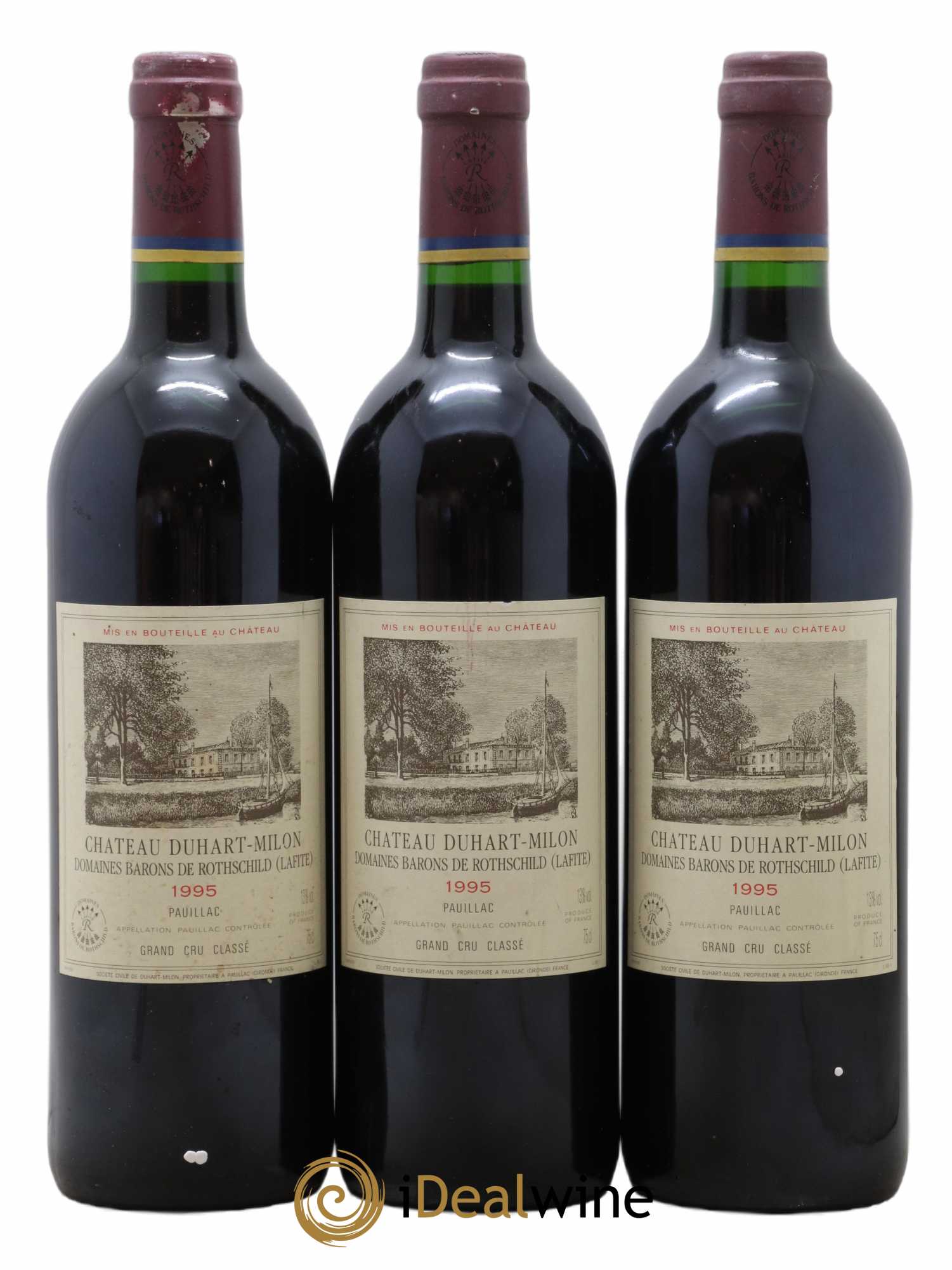 Château Duhart-Milon 4ème Grand Cru Classé 1995 - Lot de 3 bouteilles - 0