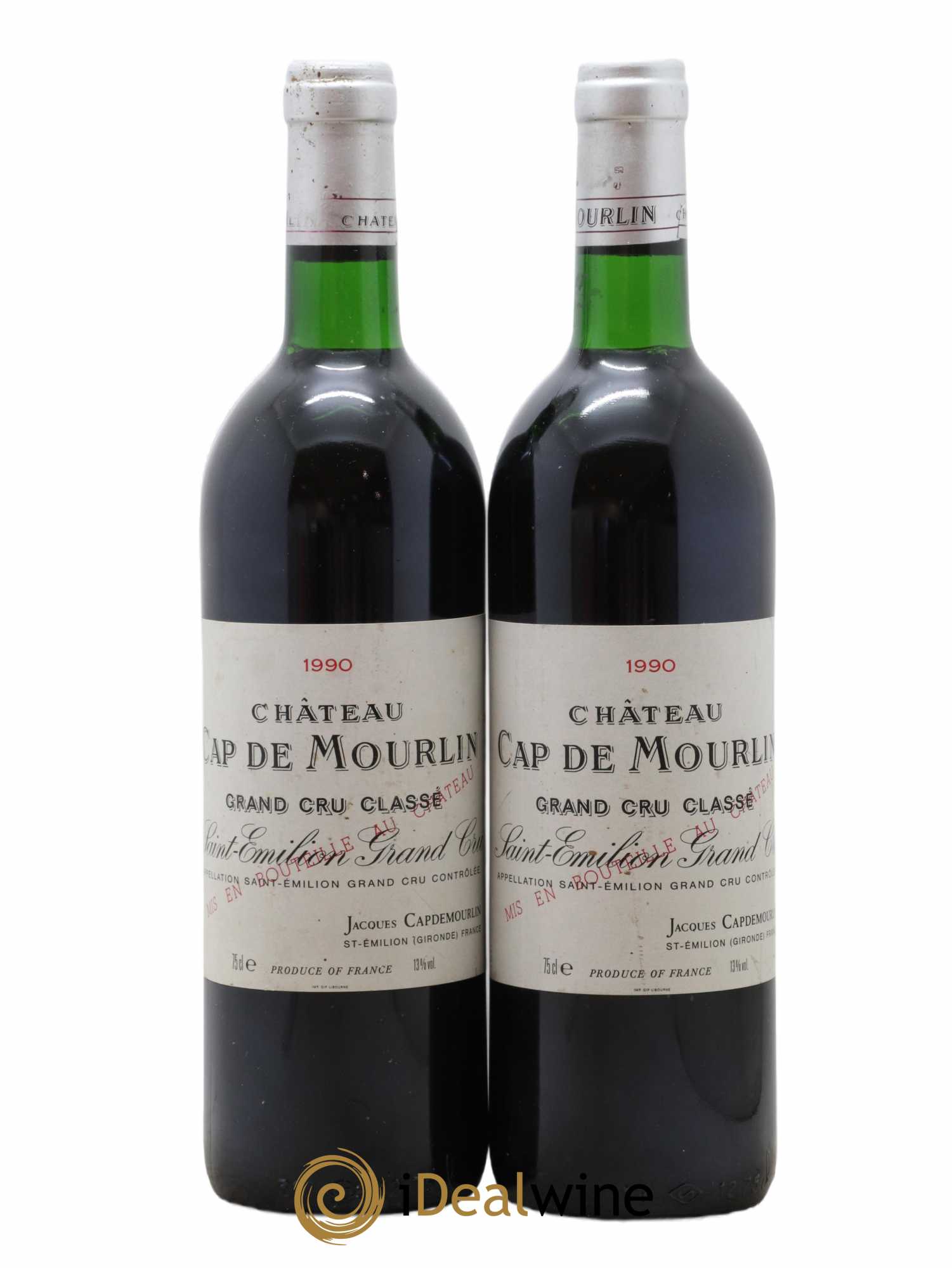 Château Cap de Mourlin Grand Cru Classé 1990 - Lot de 2 bouteilles - 0