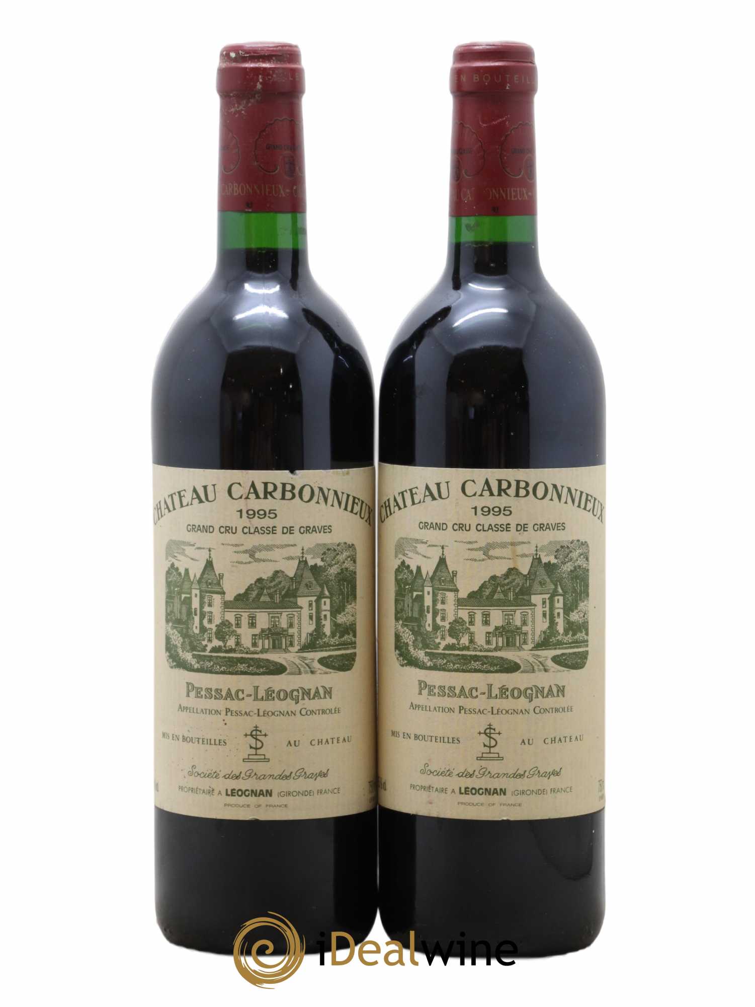 Château Carbonnieux Cru Classé de Graves 1995 - Lot de 2 bouteilles - 0
