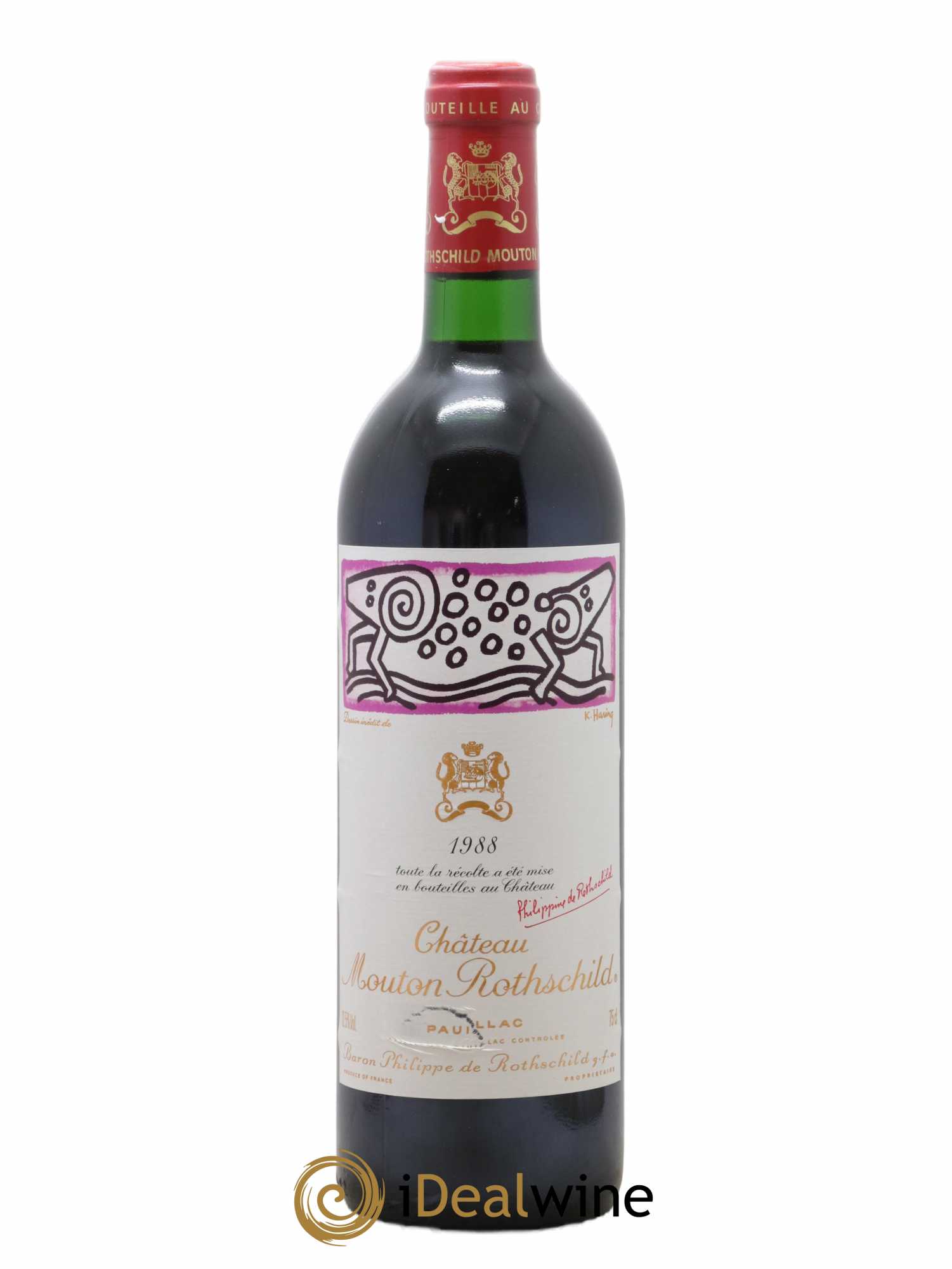 Château Mouton Rothschild 1er Grand Cru Classé 1988 - Lot de 1 bouteille - 0