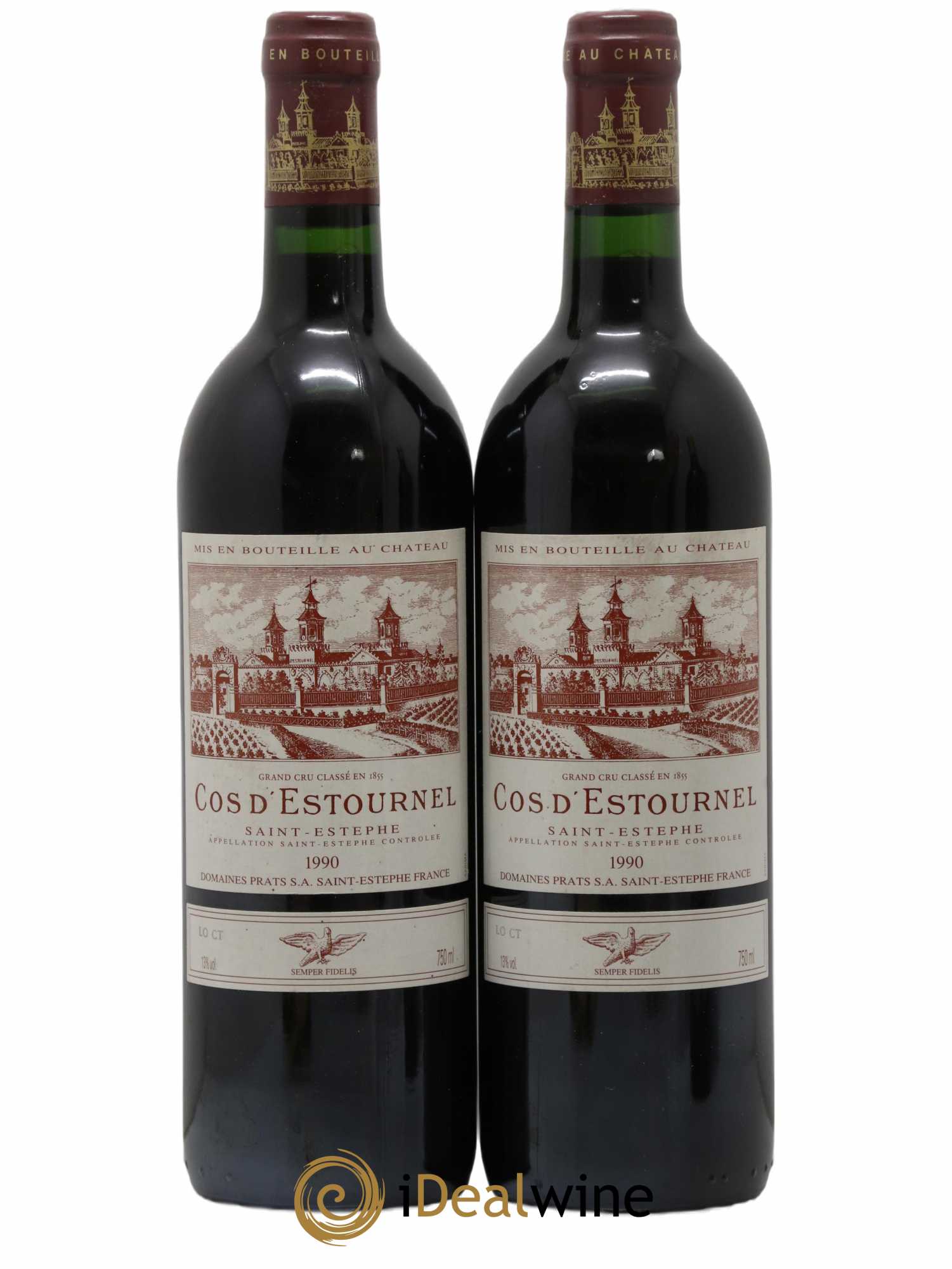 Cos d'Estournel 2ème Grand Cru Classé 1990 - Lot de 2 bouteilles - 0