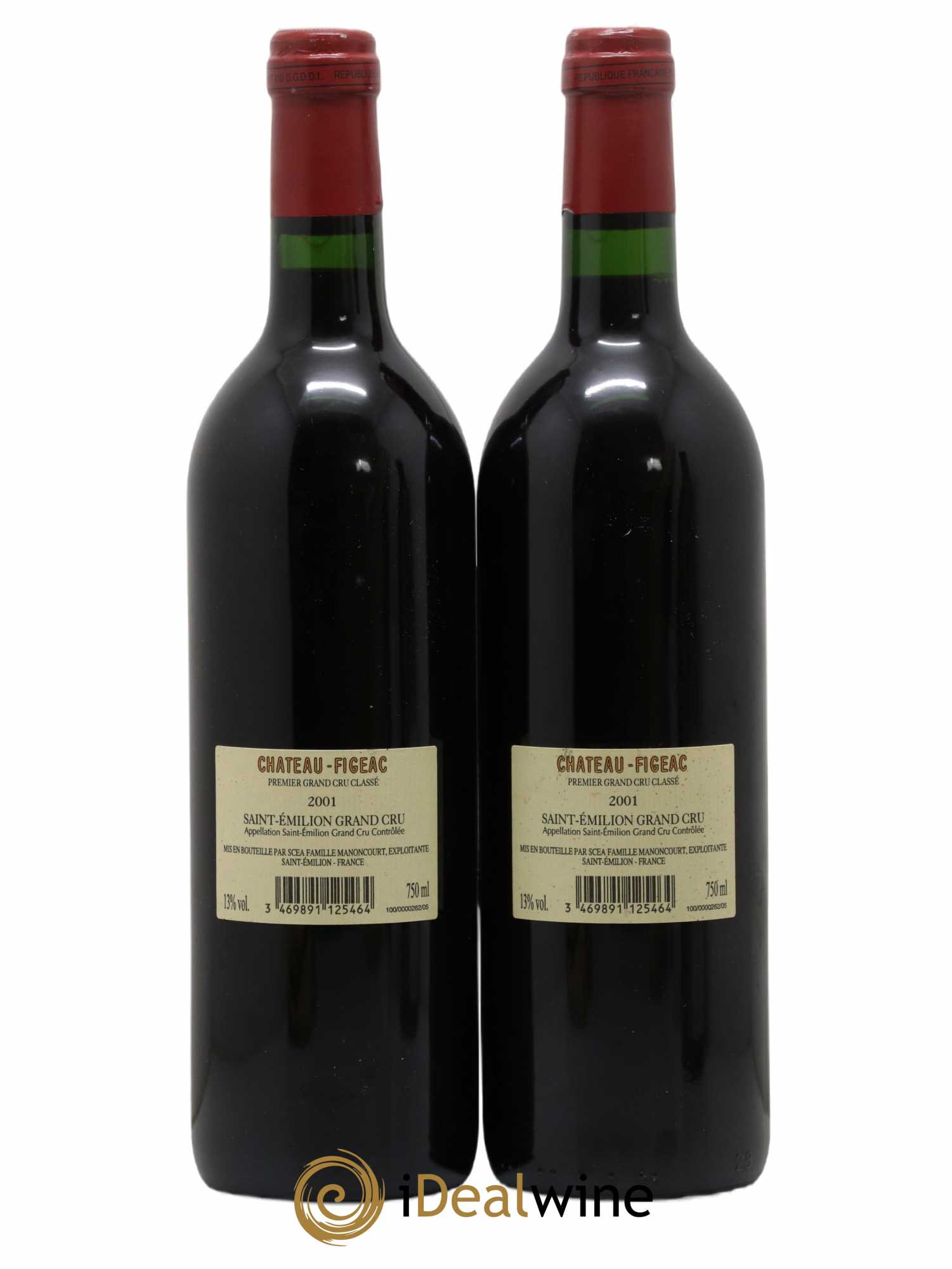Château Figeac 1er Grand Cru Classé A 2001 - Lot de 2 bouteilles - 1