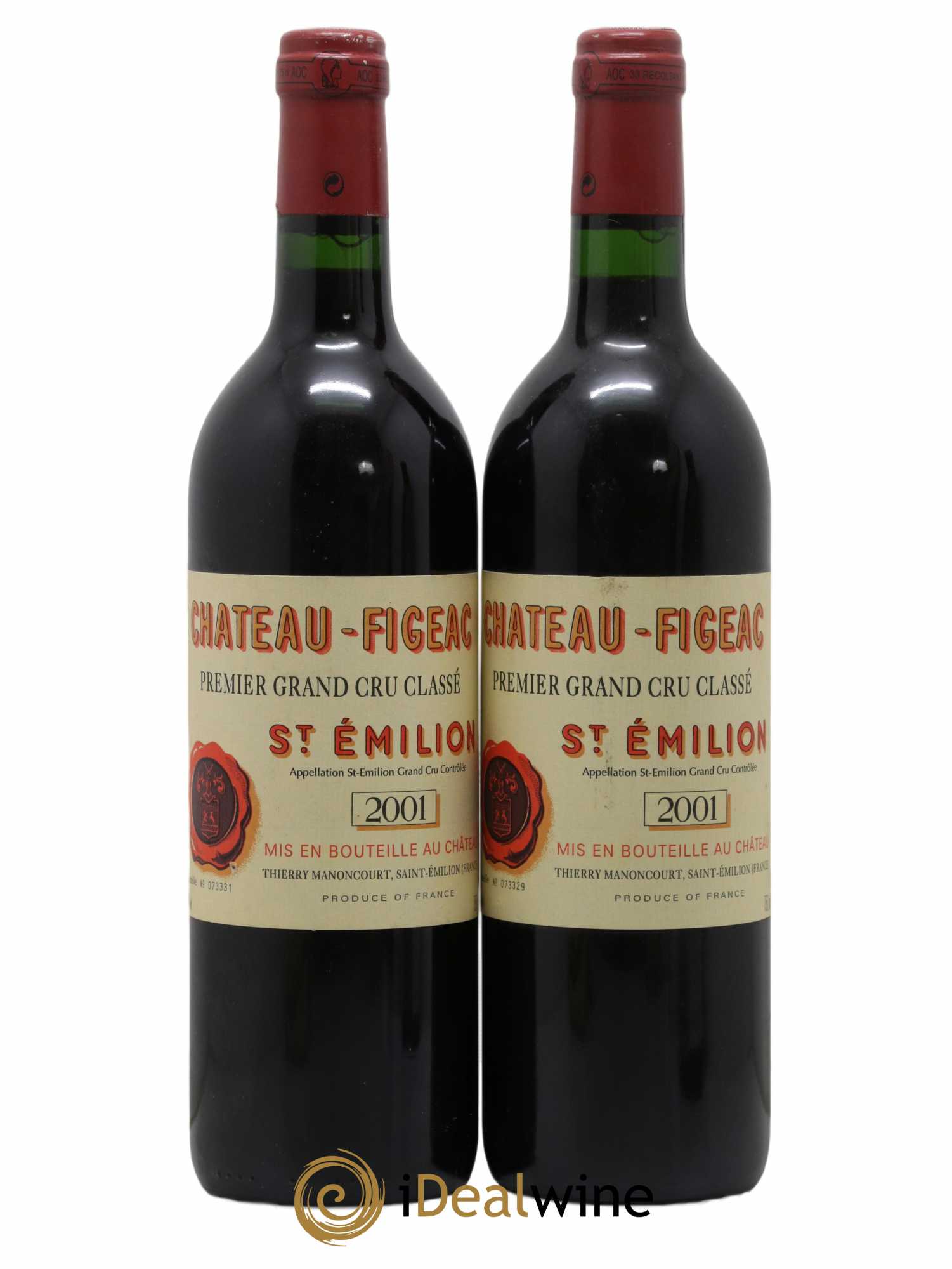 Château Figeac 1er Grand Cru Classé A 2001 - Lot de 2 bouteilles - 0