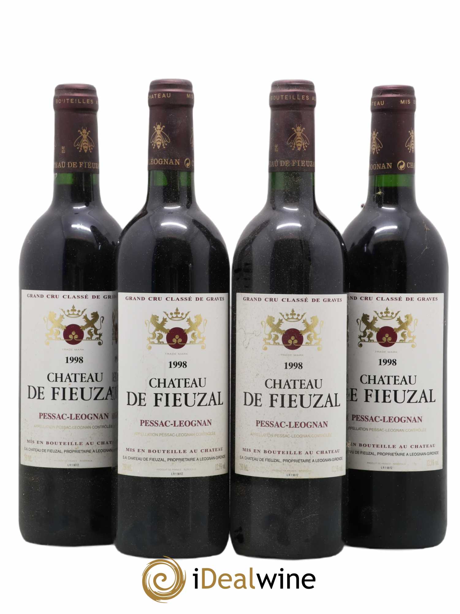 Château de Fieuzal Cru Classé de Graves 1998 - Lot de 4 bouteilles - 0