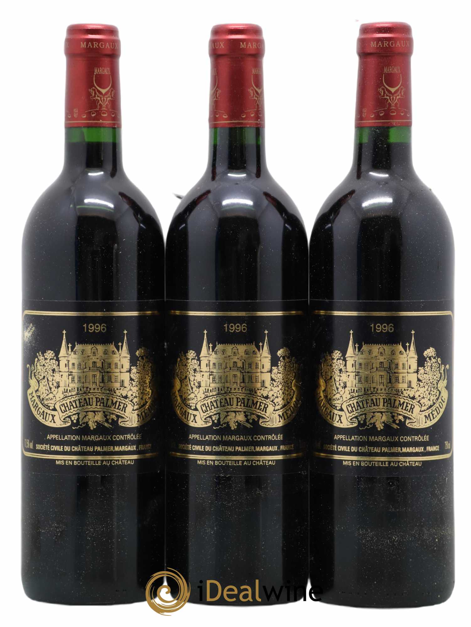 Château Palmer 3ème Grand Cru Classé 1996 - Lot de 3 bouteilles - 0