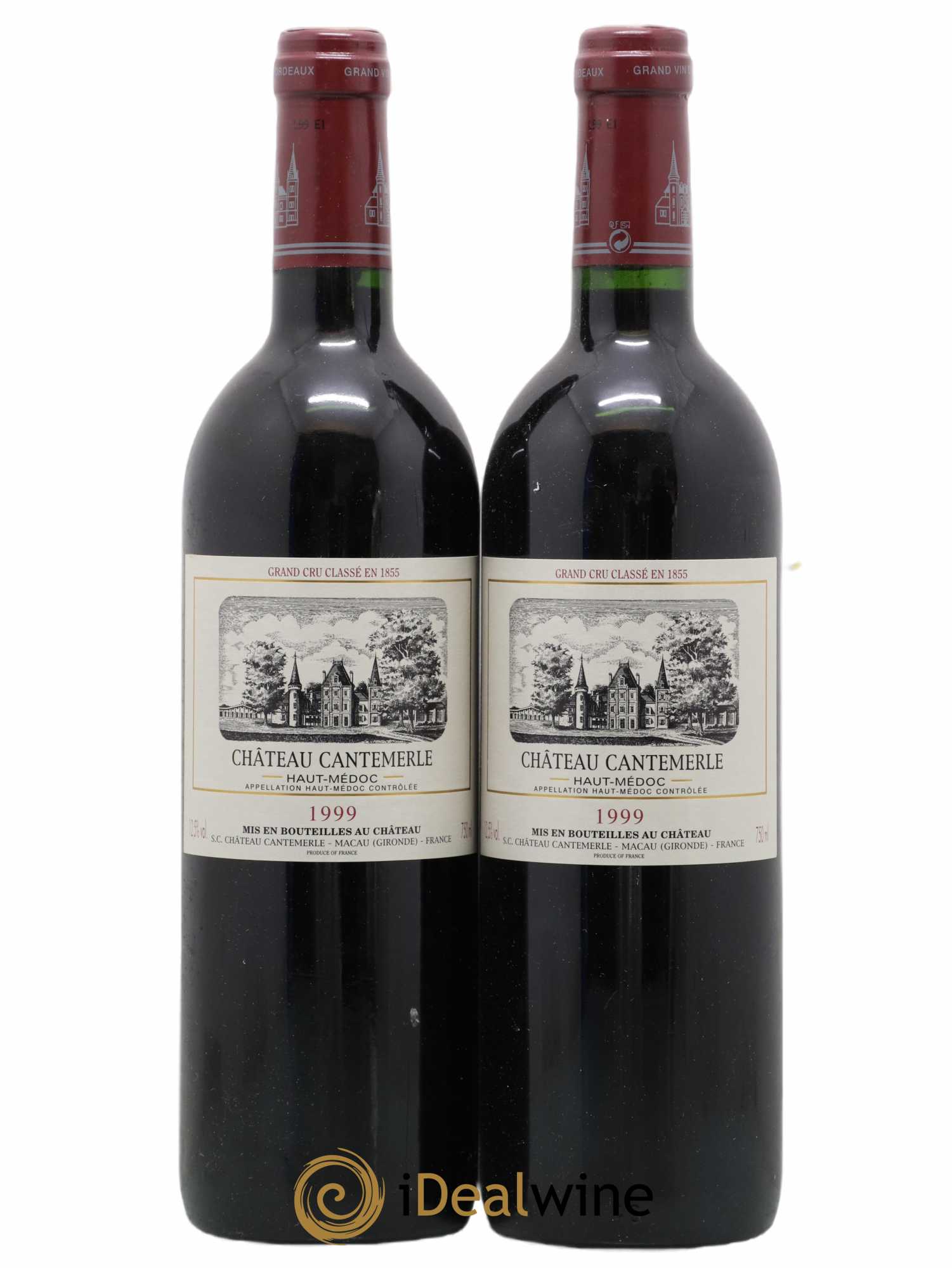 Château Cantemerle 5ème Grand Cru Classé 1999 - Lot de 2 bouteilles - 0