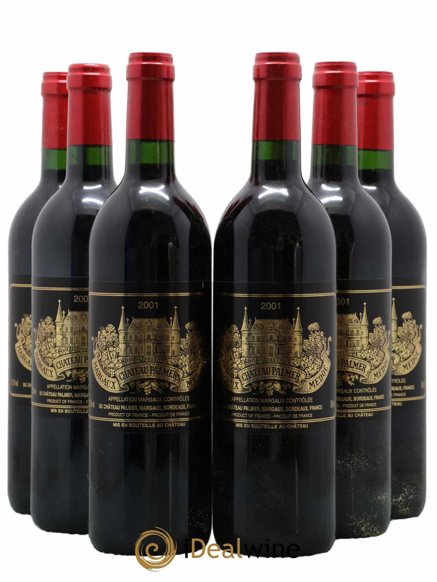 Château Palmer 3ème Grand Cru Classé 2001 - Lot de 6 bouteilles - 0
