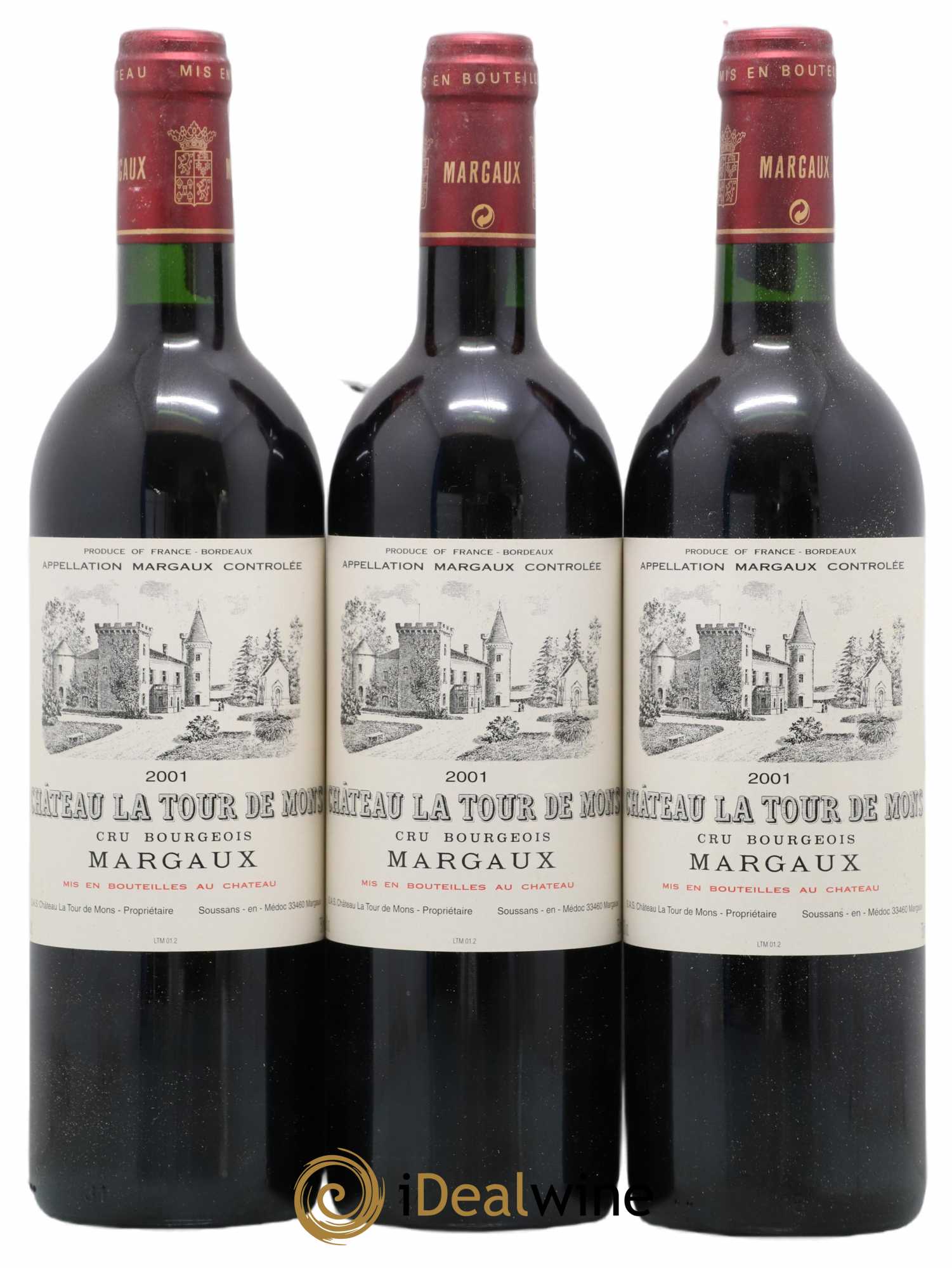 Château la Tour de Mons Cru Bourgeois 2001 - Lot de 12 bouteilles - 2