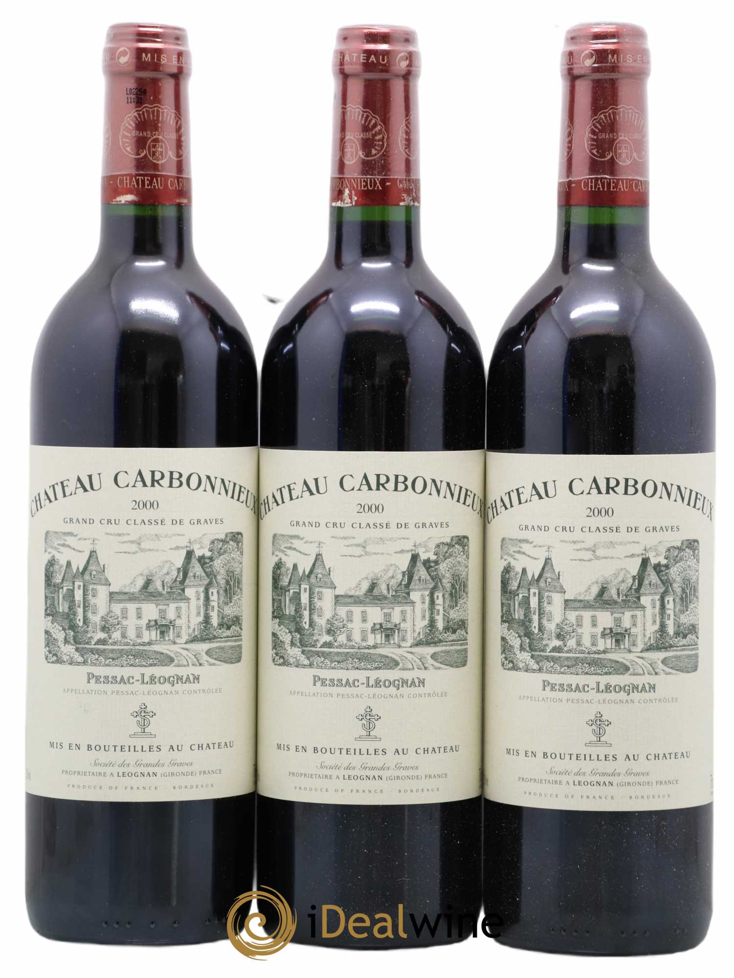 Château Carbonnieux Cru Classé de Graves 2000 - Lot of 12 bottles - 1